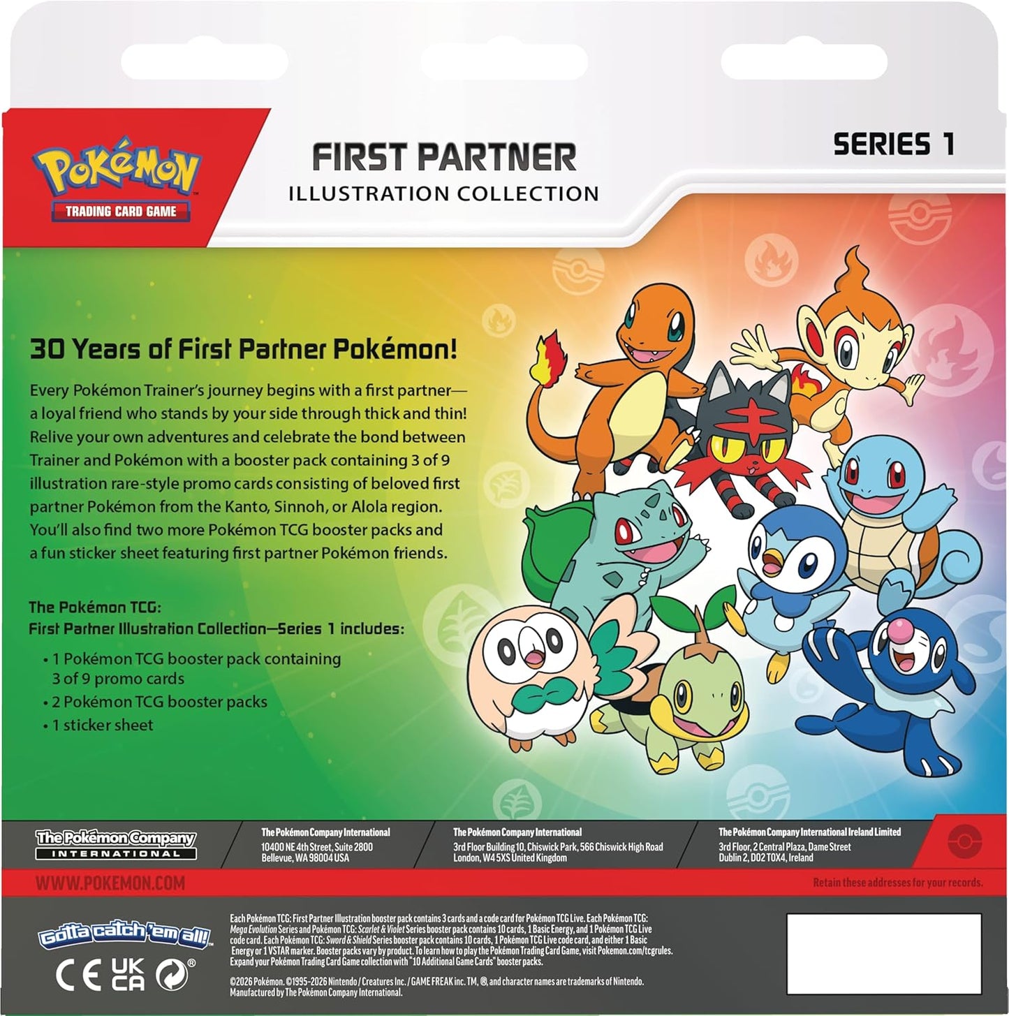 Pokemon TCG: First Partner Illustration Collection - Series 1 - Presale Ships 03/20/2026
