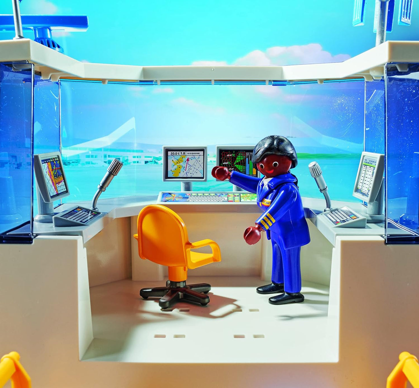 PLAYMOBIL City Action 71153 Airport with Airplane, Includes Toy Plane with Detachable Roof, Toys for Children Ages 4 and Up