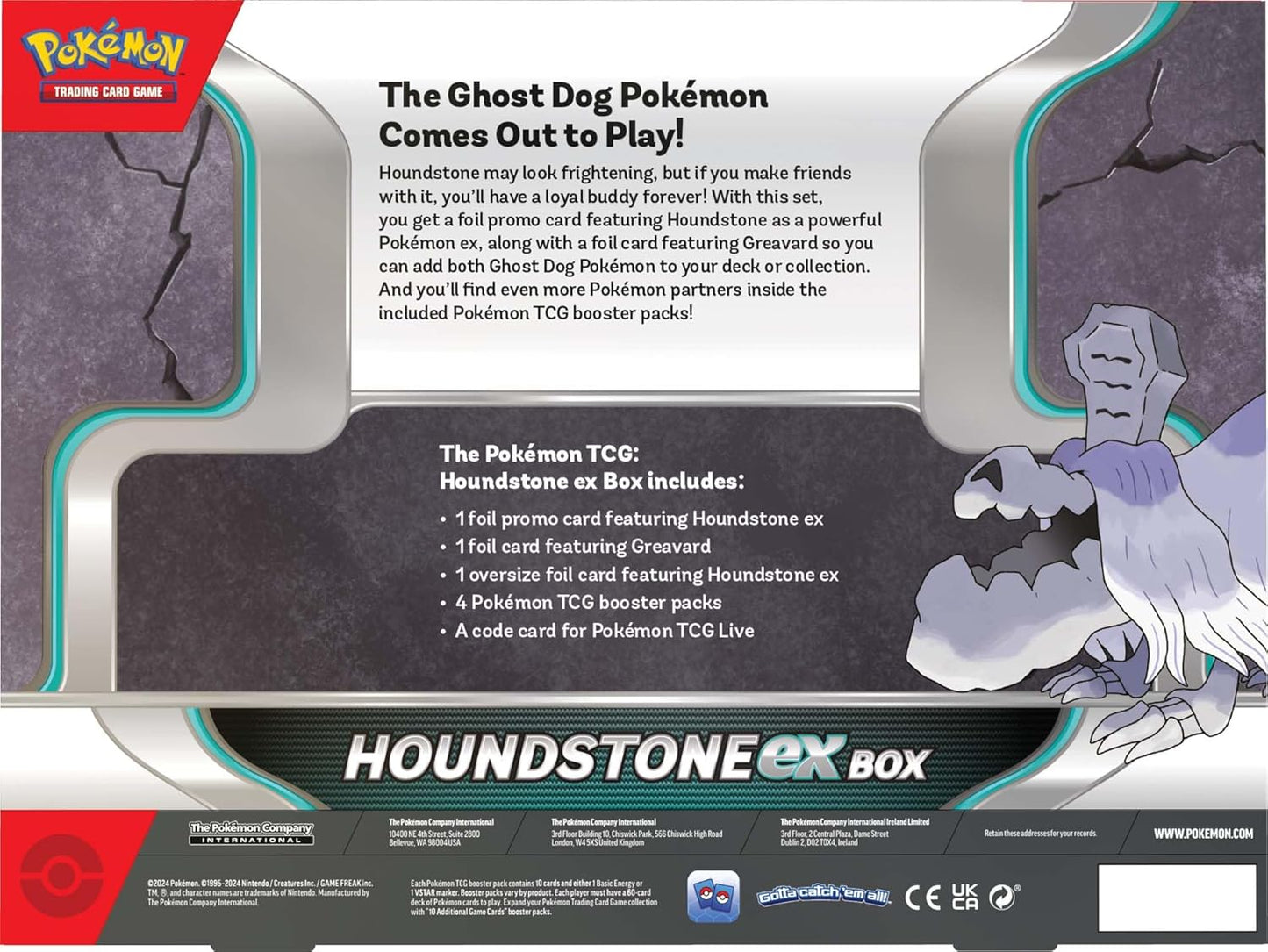 Pokemon TCG: Houndstone ex Box - 4 Packs, Promos