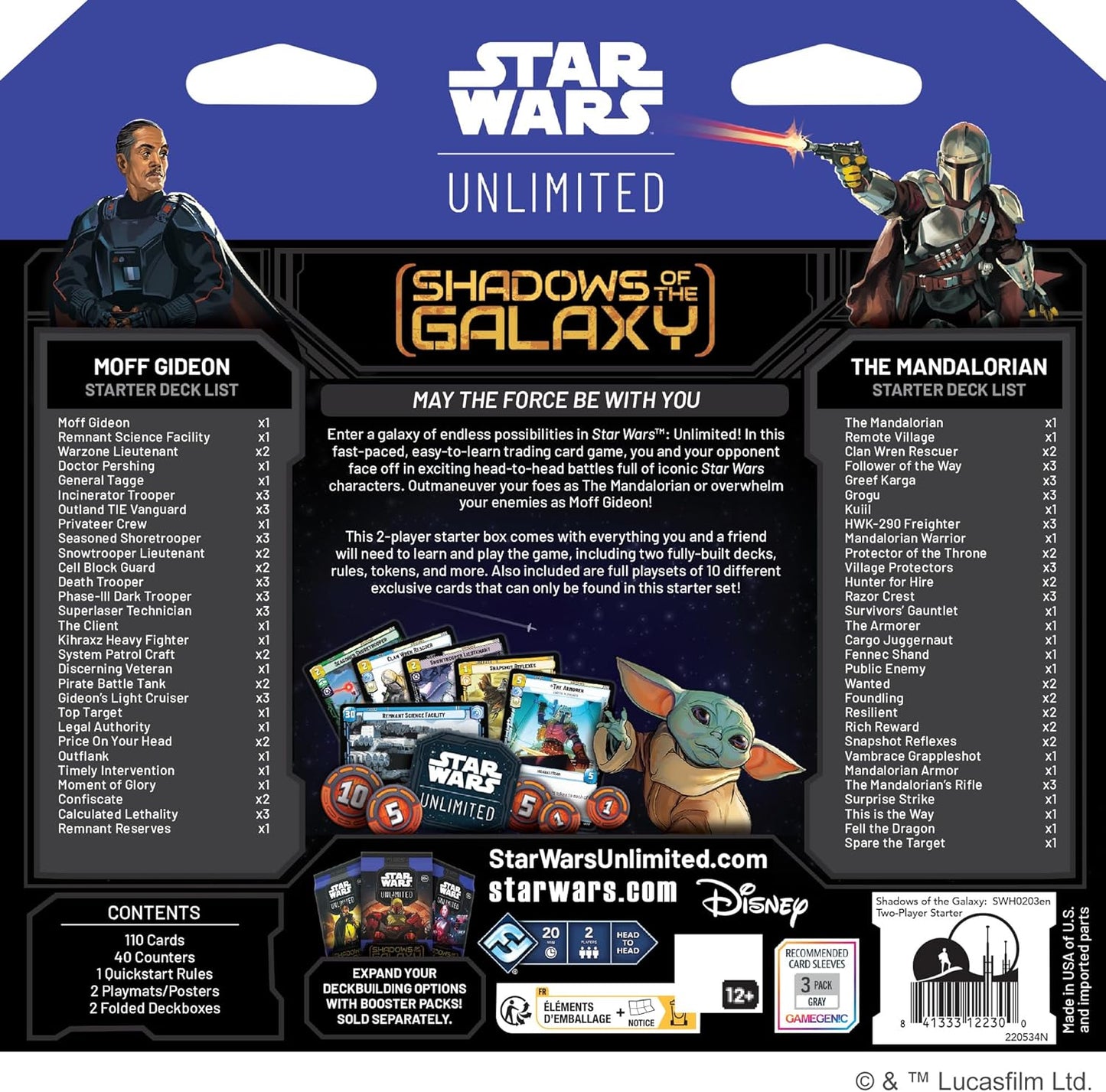 Star Wars: Unlimited TCG Shadows of The Galaxy STARTER SET - Master The Galaxy! Fast-Paced Trading Card Game for Kids and Adults, Ages 12+, 2 Players, 20 Minute Playtime