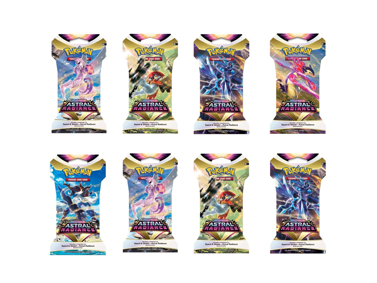Pokemon Sword and Shield Astral Radiance Boosters - 8 Packs!