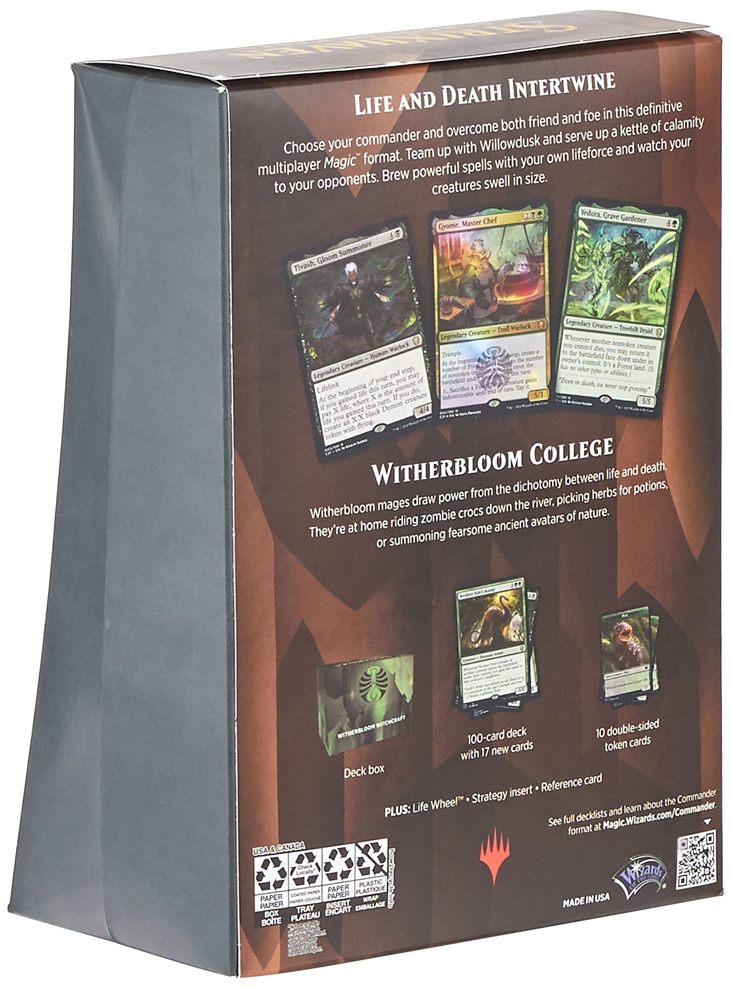 Magic The Gathering Strixhaven Commander Deck Witherbloom Witchcraft (Black-Green)