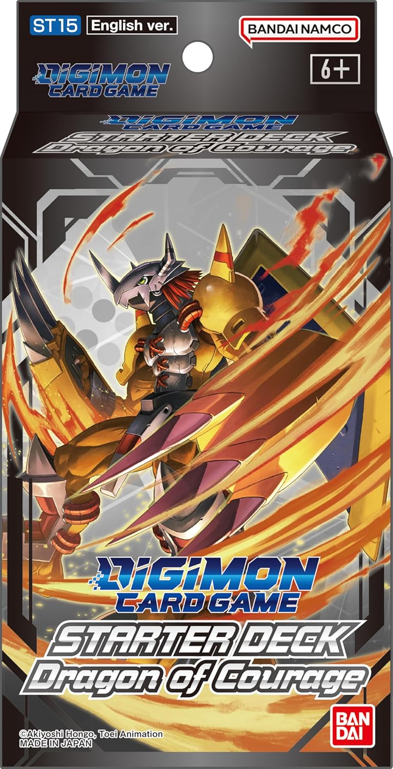 Bandai | Digimon Card Game: Starter Deck - Dragon of Courage (ST15) | Card Game | Ages 6+ | 2 Players | 30 Minutes Playing