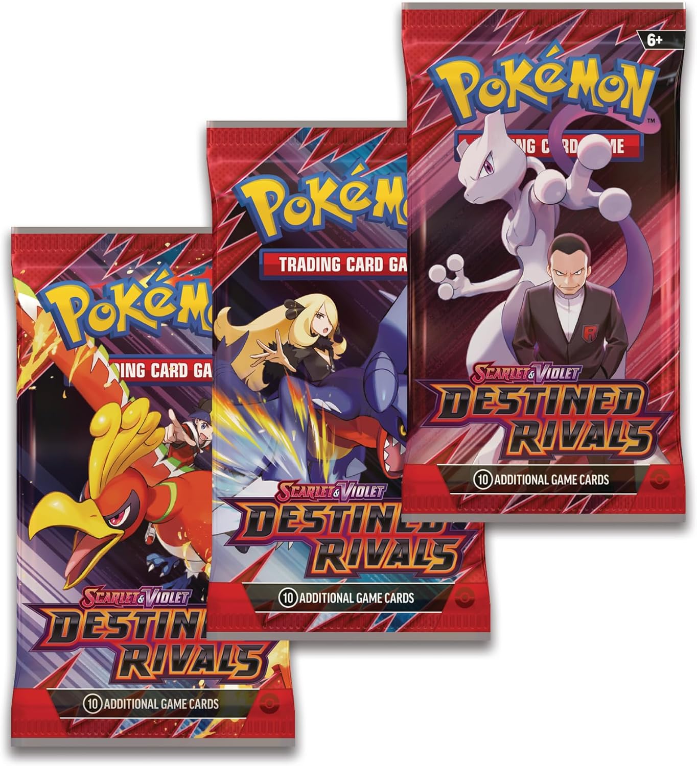 Pokemon TCG: Scarlet & Violet - Destined Rivals 3-Pack Blister – Zebstrika (3 Booster Packs & 1 Foil Promo Card)