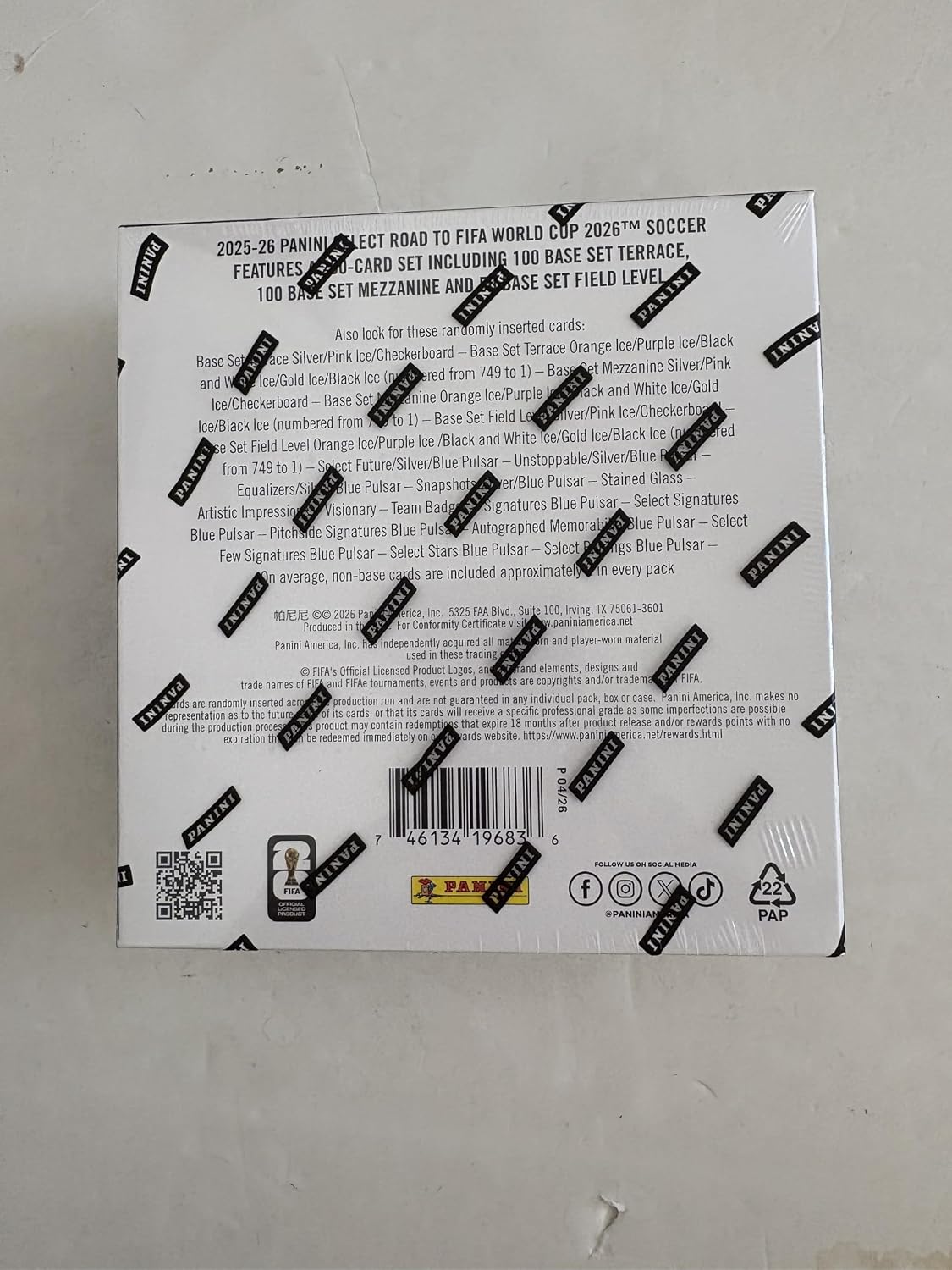 2026 Panini Select Road to FIFA World Cup Soccer Trading Cards Retail Mega Box | 24 Cards Per Box | Pink Ice & Orange Ice Parallels | FIFA World Cup 2026 Collectible Cards