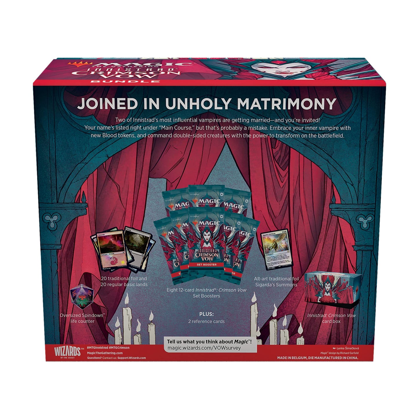 Magic: The Gathering Innistrad: Crimson Vow Bundle | 8 Set Boosters + Accessories