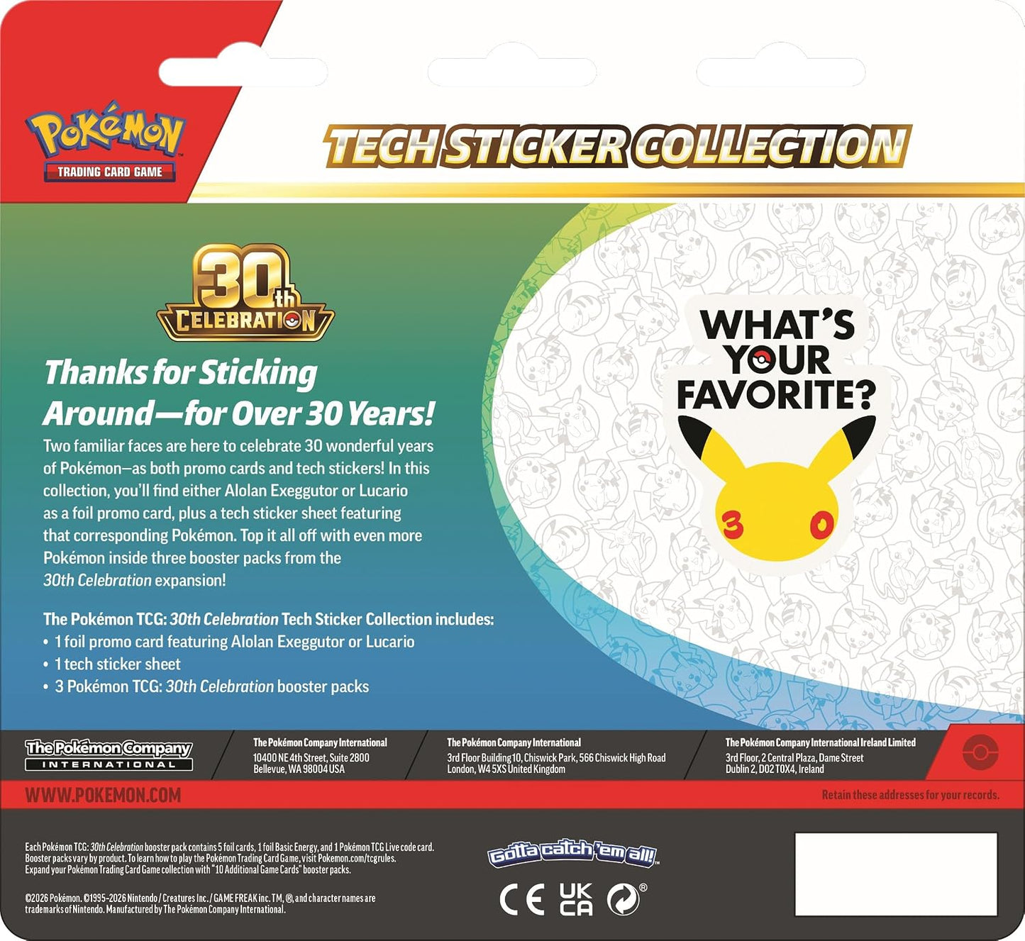 Pokemon TCG: 30th Celebration Tech Sticker Collection - Alolan Exeggutor - Presale Ships 09/16/2026