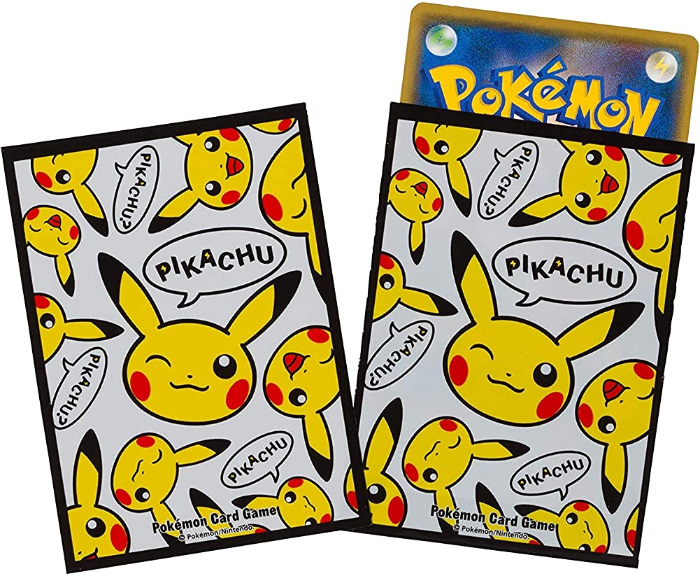 Pokemon 64ct Deck Shield Card Sleeves Pokemon Pika Pikachu White
