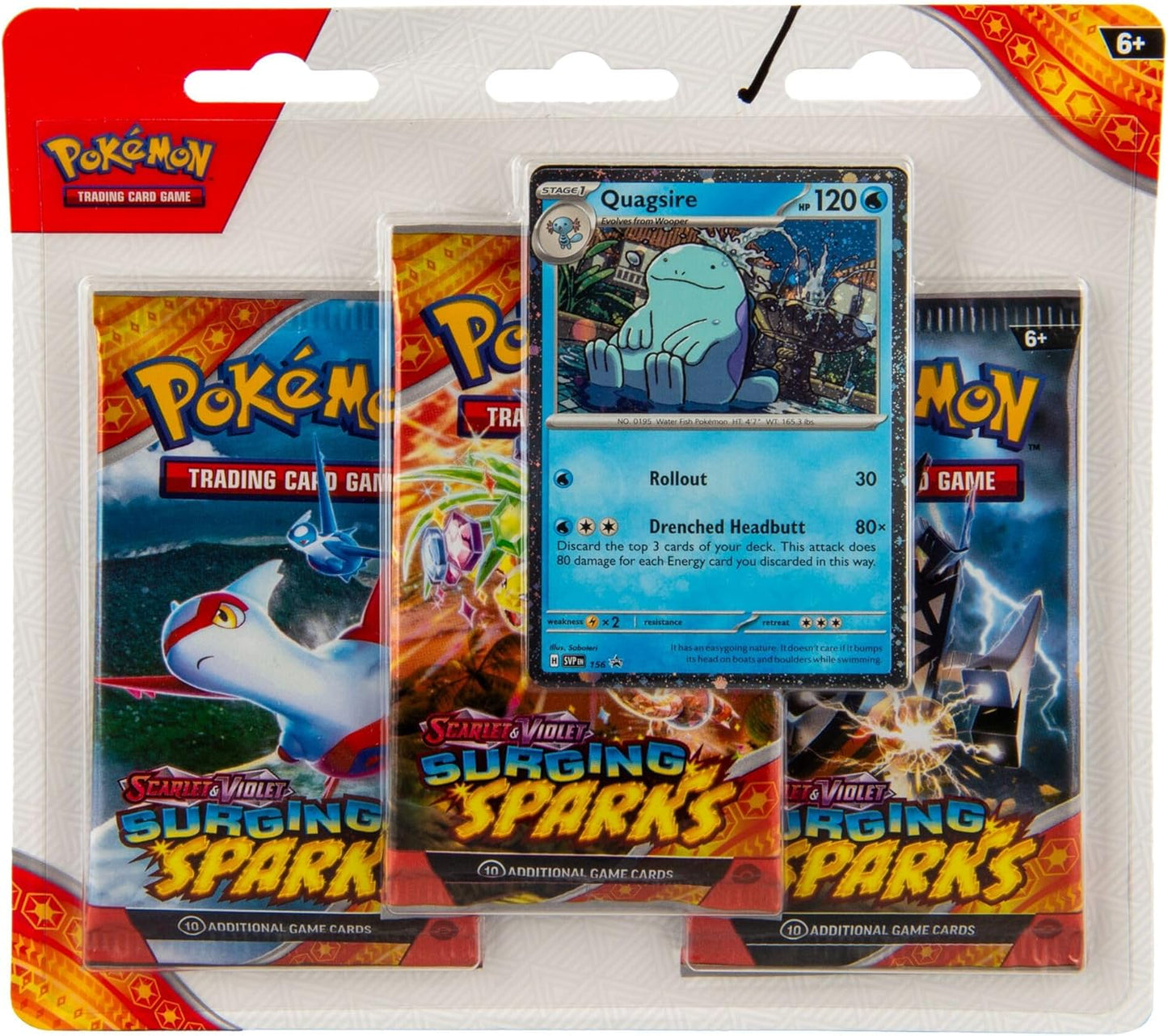 Pokemon TCG: Scarlet & Violet - Surging Sparks 3-Pack Blister - Quagsire