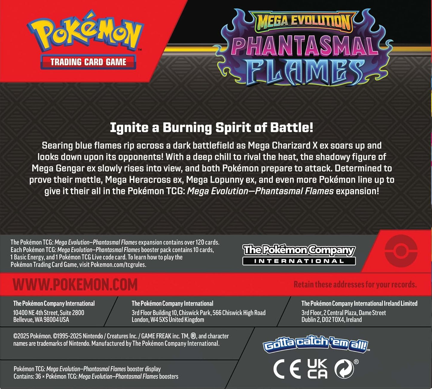 Pokemon TCG: Mega Evolutions Phantasmal Flames Booster Box - 36 Packs - Presale Ships 11/14/2025