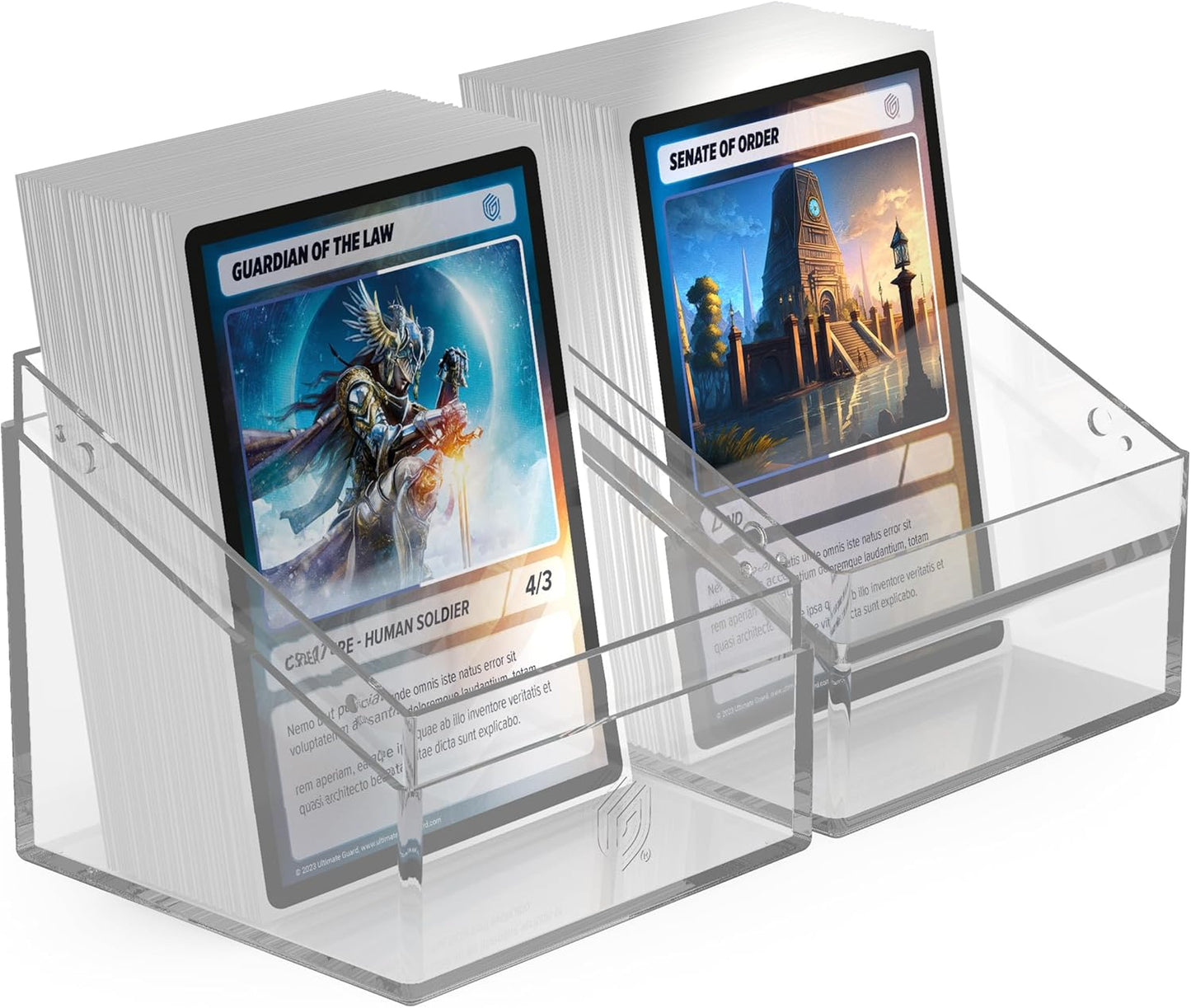 Ultimate Guard Boulder 100+ Clear, Deck Case for 100 Double-Sleeved TCG Cards, Transparent, Secure & Durable Storage for Trading Card Games, Transparent