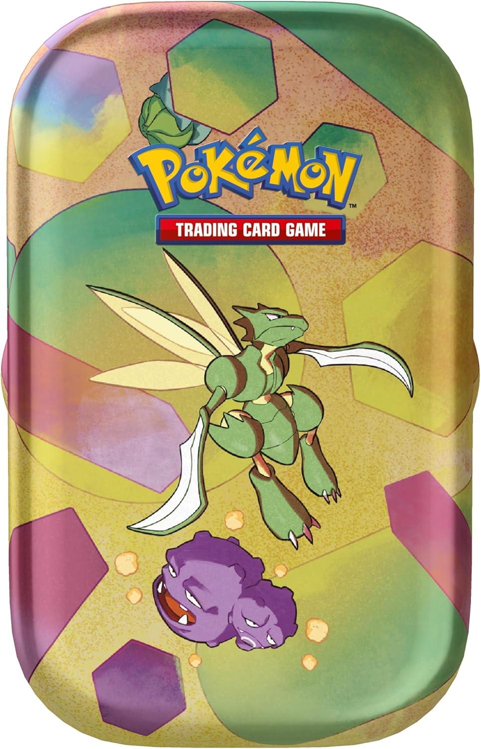 Pokemon TCG: Scarlet & Violet—151 Mini Tin – Scyther and Weezing (2 Booster Packs, 1 Coin & 1 Art Card)