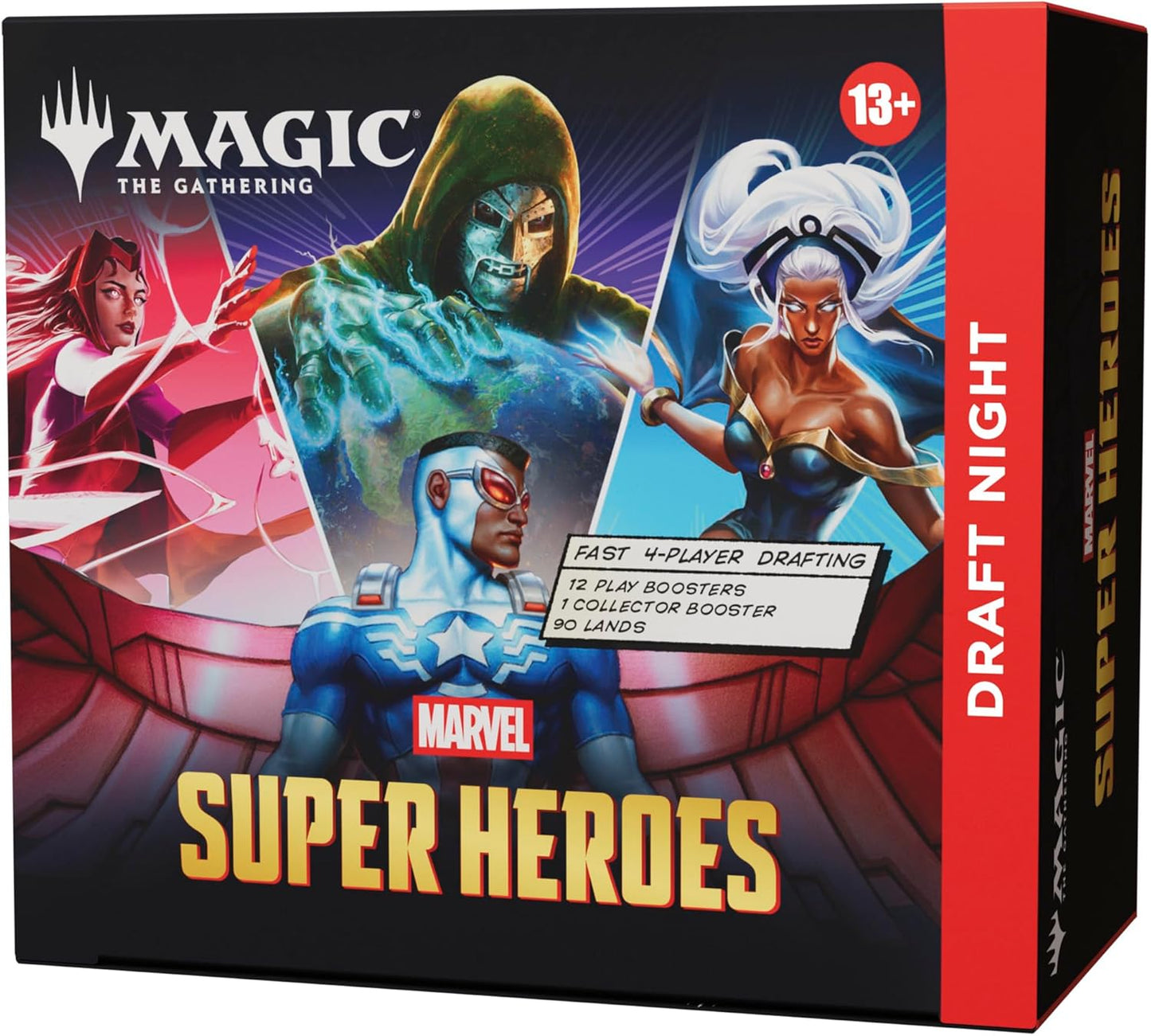 Magic: The Gathering Marvel Super Heroes - Draft Night (1 Collector Booster, 12 Play Boosters, 90 Lands)