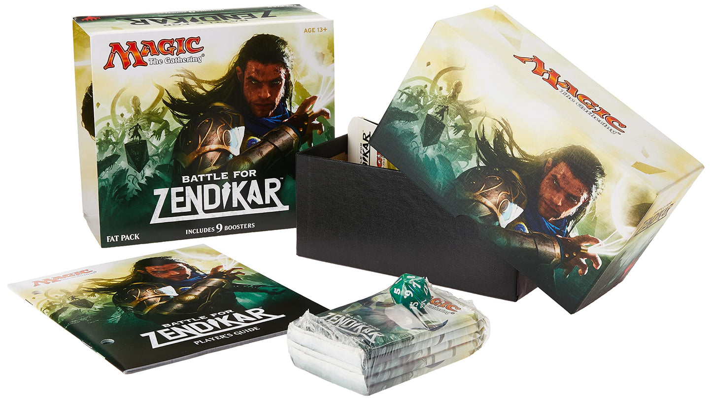 Magic the Gathering (MTG) Battle for Zendikar - Fat Pack (Includes 9 Booster and 80 Full Art Land)