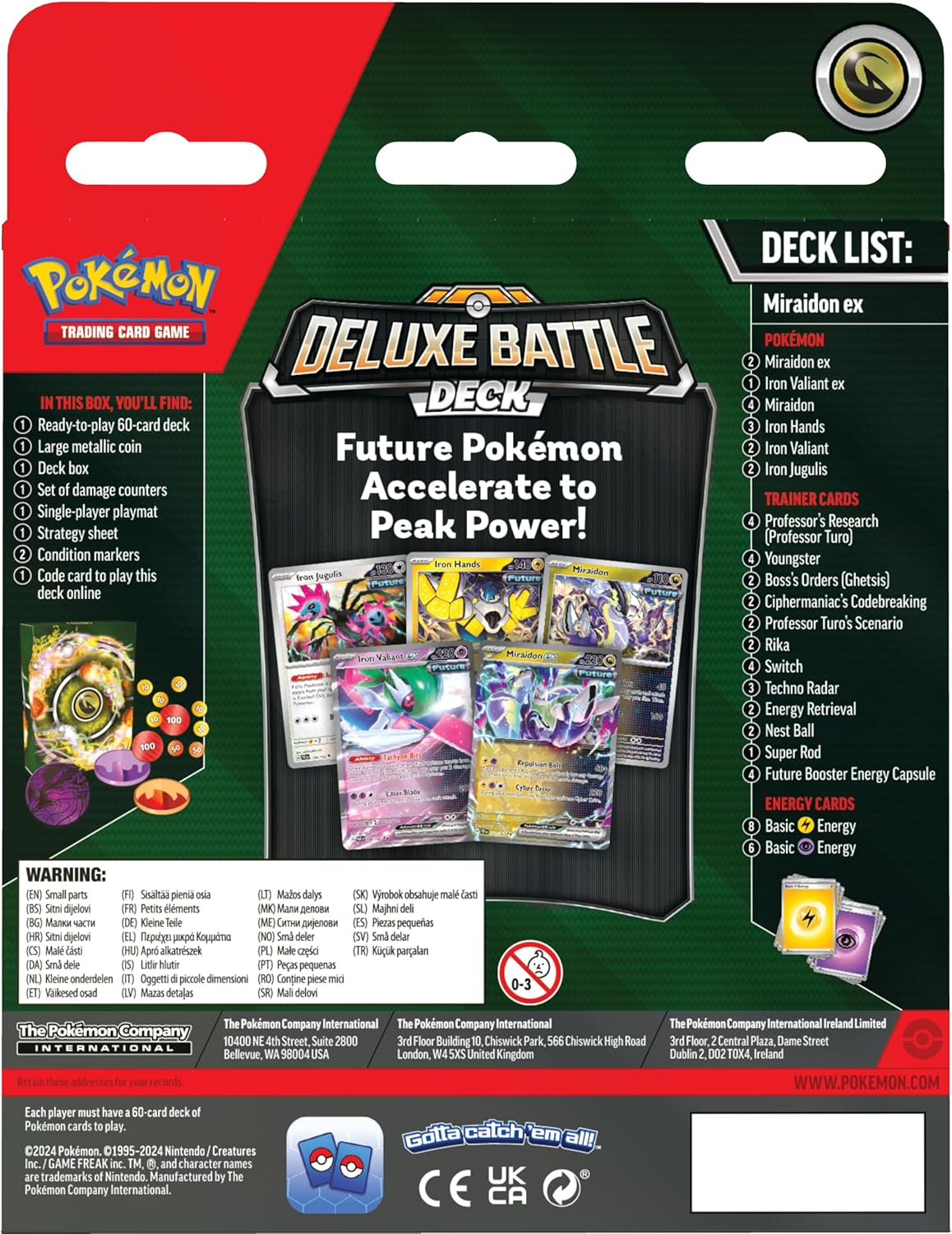 Pokemon TCG: Miraidon ex Deluxe Battle Deck (Ready-to-play 60-card deck & Accessories)