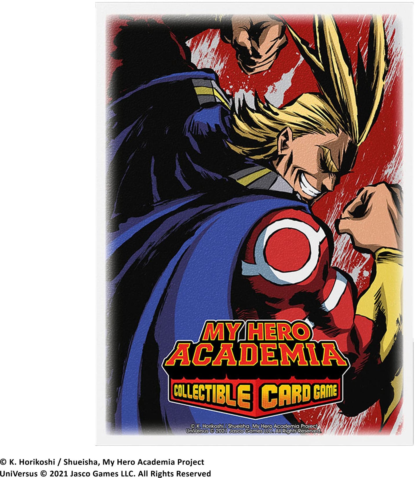 Jasco My Hero Academia Collectible Card Game All Might Flex Card Sleeves | 100 Dragon Shield Art Sleeves | Card Game Holder | PVC and Acid-Free | Designed for Use with TCG and LCG Games | Made
