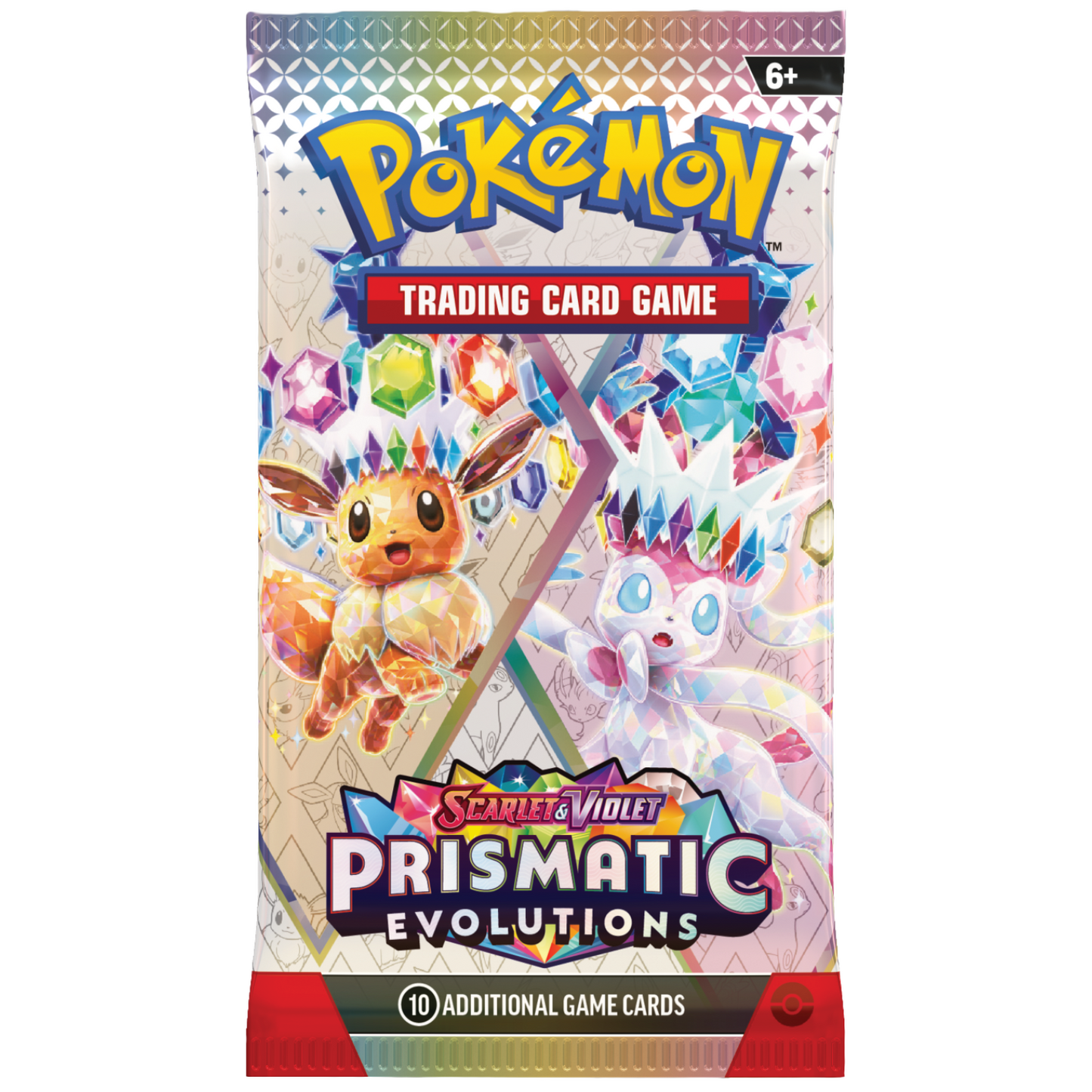 Pokemon TCG SV8.5 Scarlet and Violet Prismatic Evolutions Packs Lot (4 Packs) - 40 Cards
