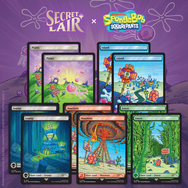 Magic the Gathering Secret Lair x SpongeBob SquarePants: Lands