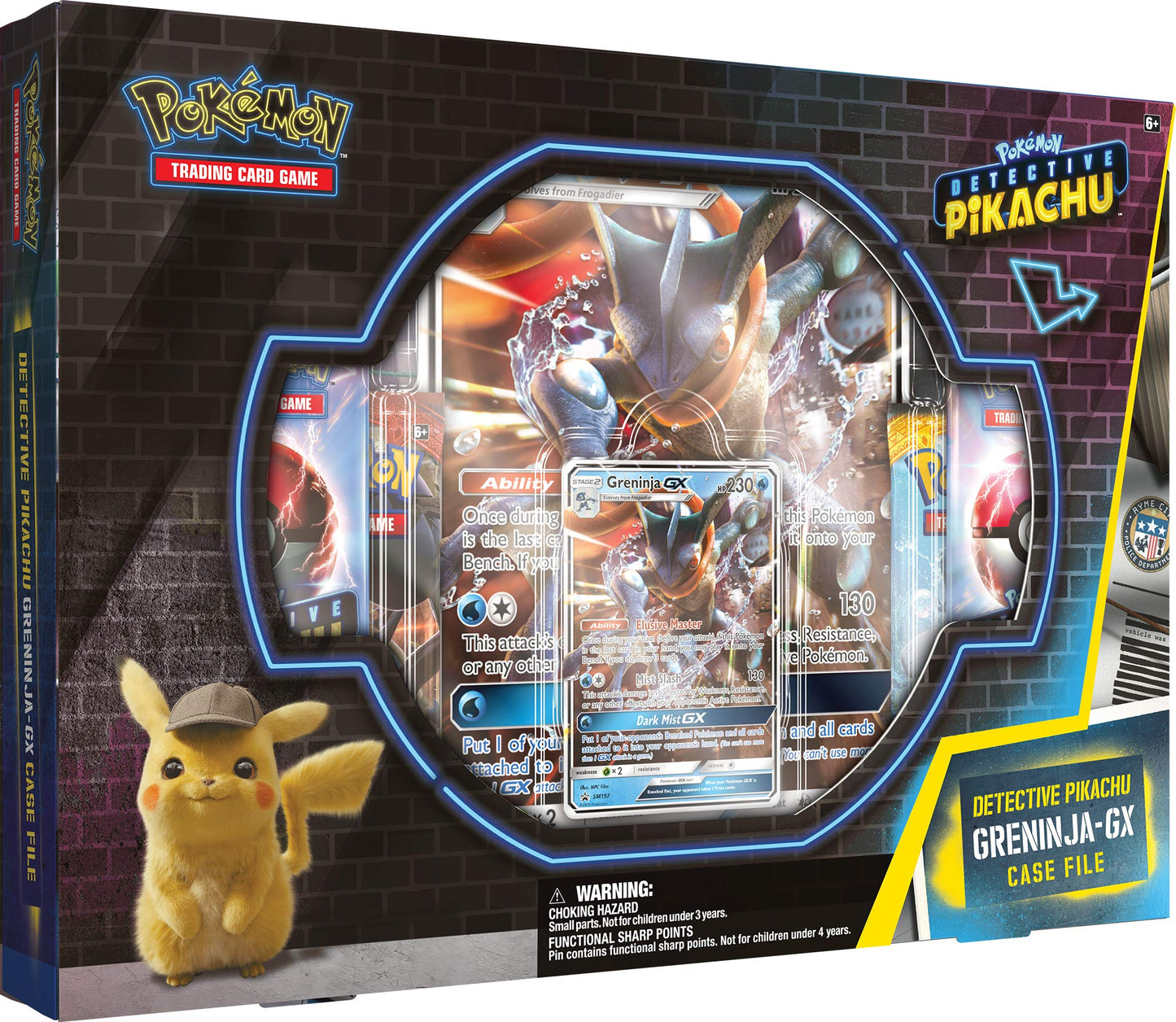Pokemon TCG Detective Pikachu Greninja-Gx Case File: Pokemon TCG: 2 Greninja Foil Trading Cards | 7 Booster Pack