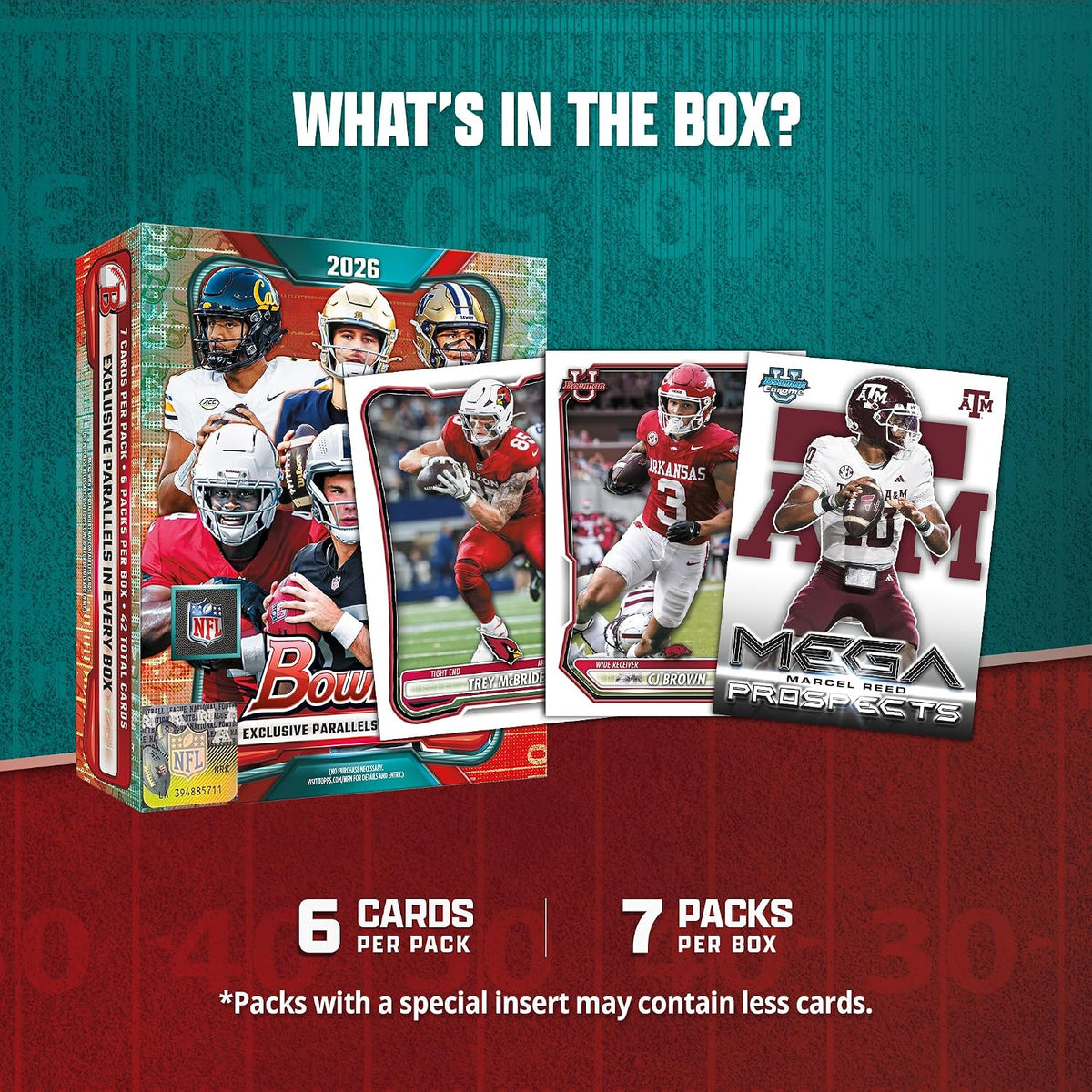 2026 Bowman Football - Factory Sealed - Mega Box