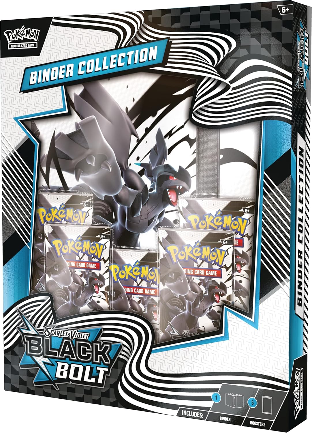 Pokemon TCG Scarlet & Violet 10.5 Black Bolt Binder Collection Box - 5 Packs