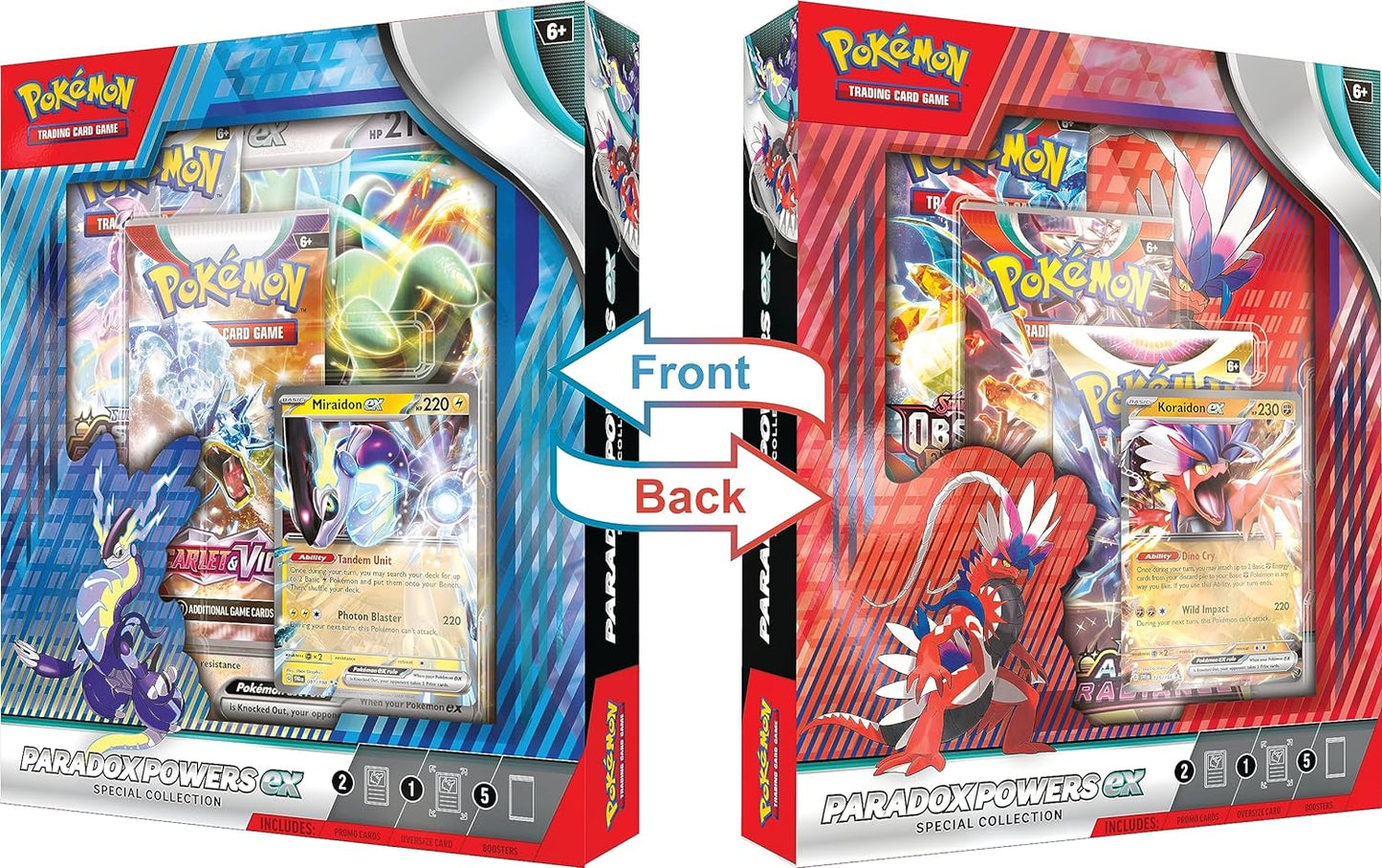 Pokemon TCG: Paradox Powers ex Special Collection - 5 Packs, Promos