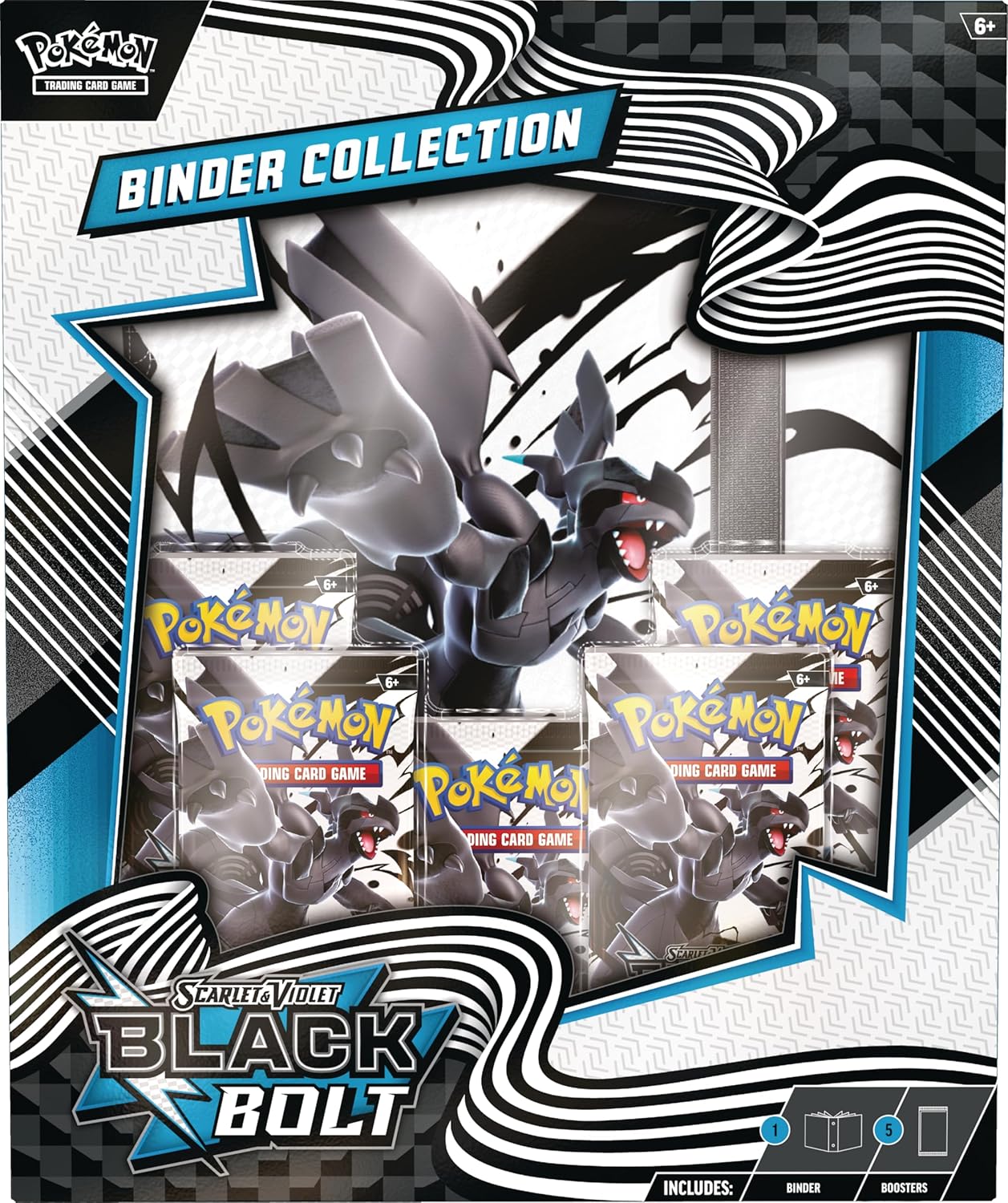 Pokemon TCG Scarlet & Violet 10.5 Black Bolt Binder Collection Box - 5 Packs