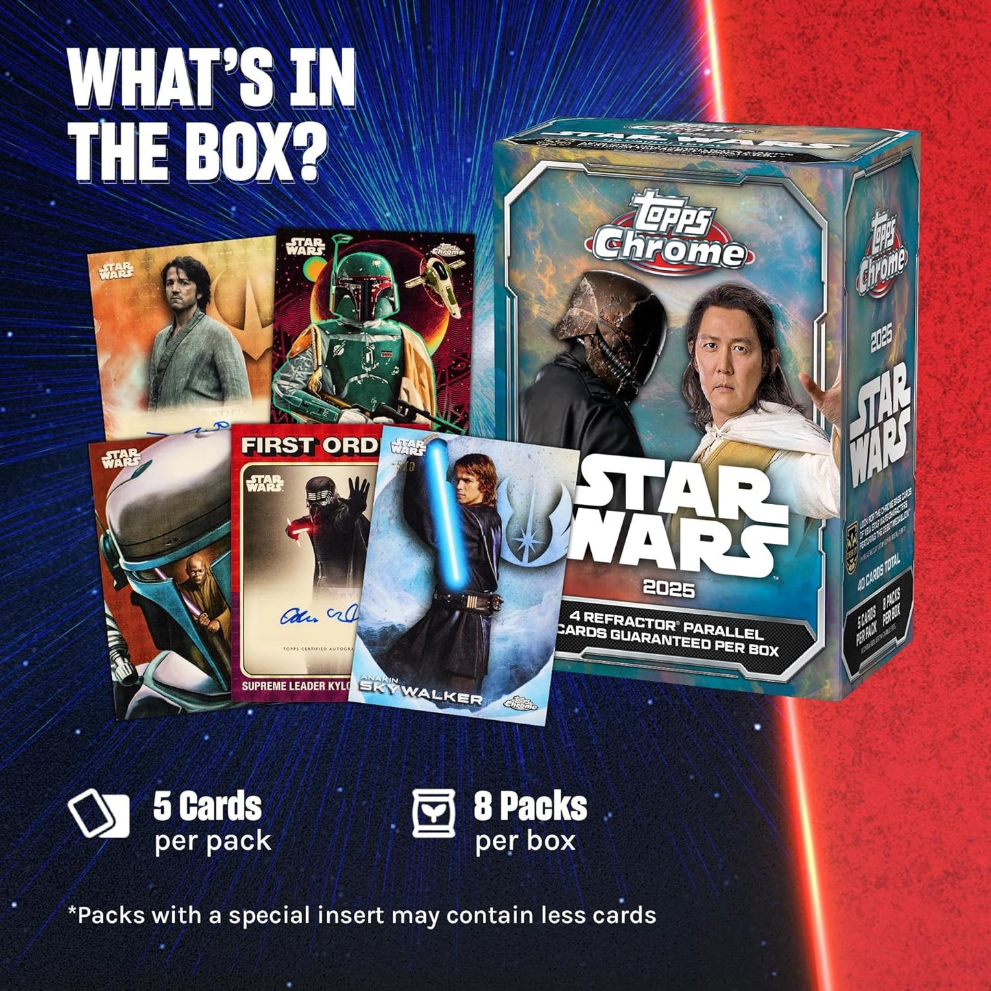 Topps 2025 Chrome Star Wars Value Box