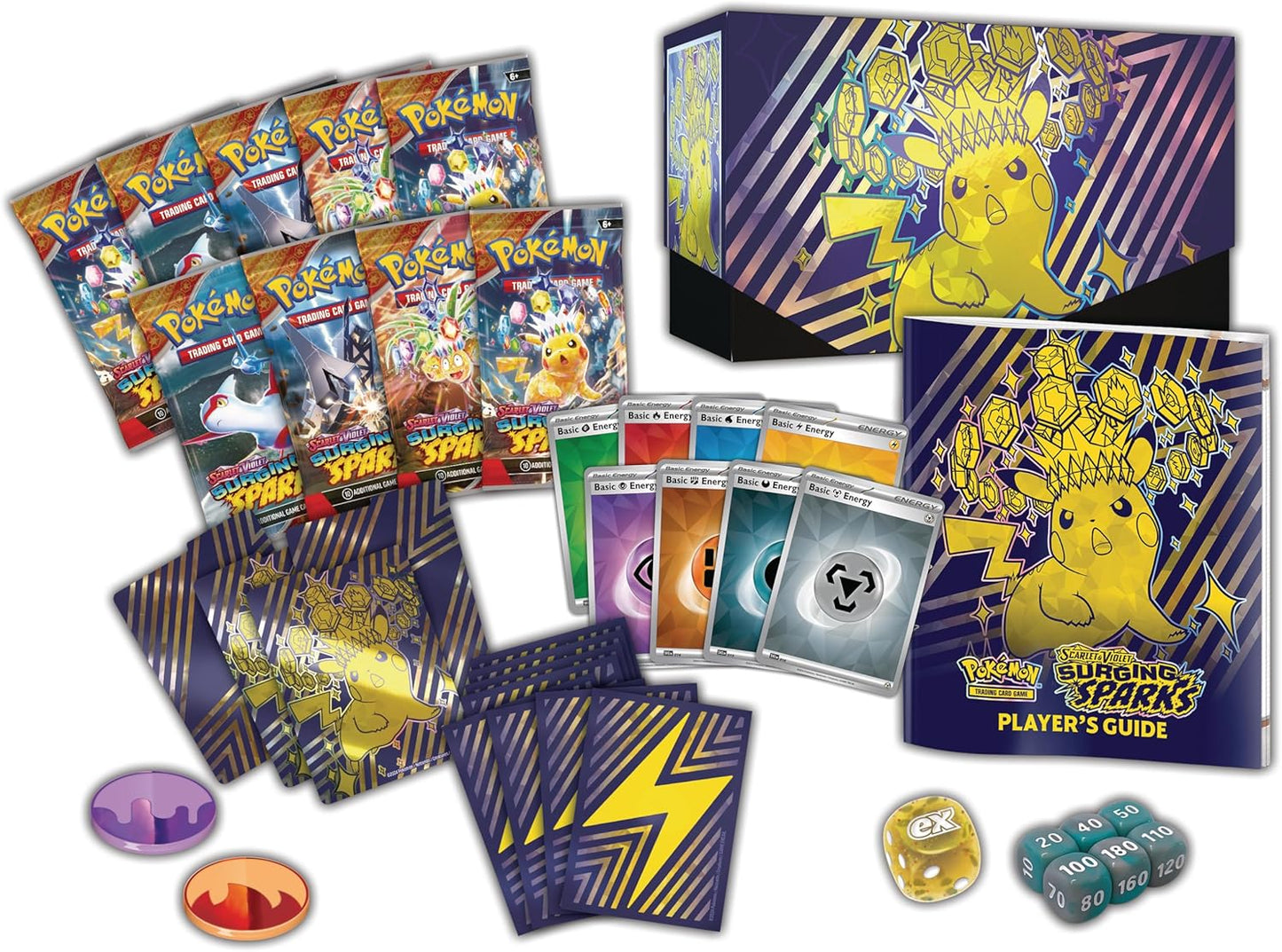 Pokemon TCG: Scarlet & Violet - Surging Sparks Elite Trainer Box - 9 Cards, Promos