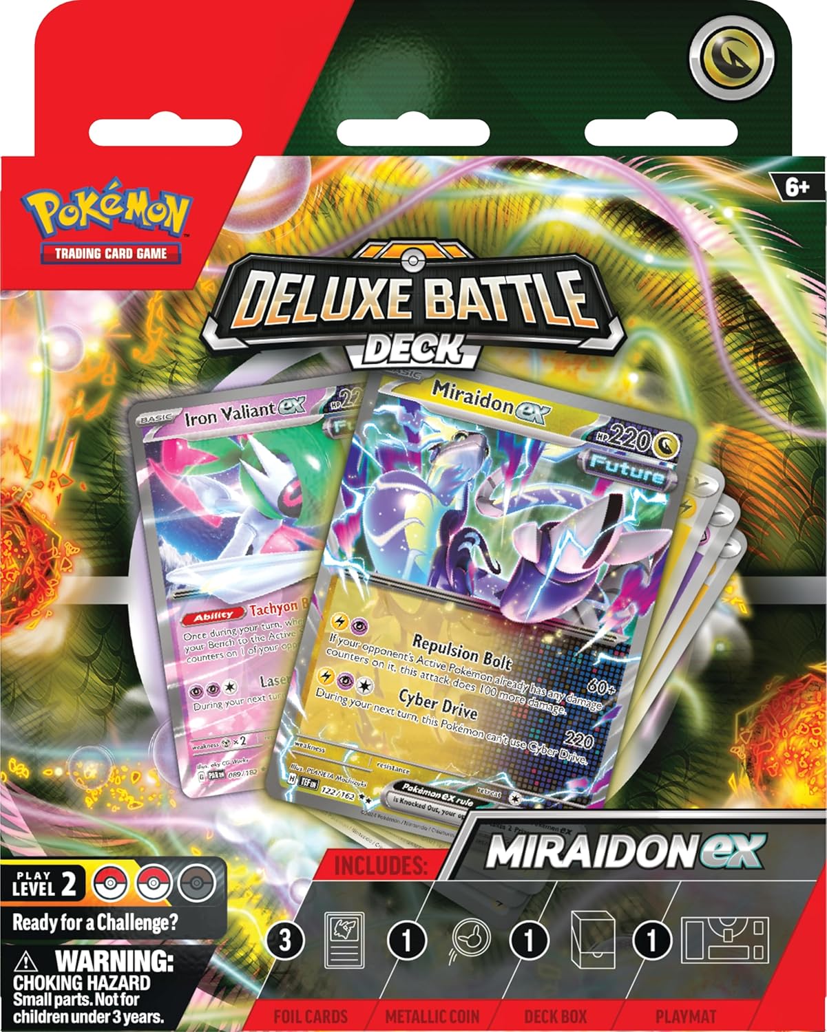 Pokemon TCG: Miraidon ex Deluxe Battle Deck (Ready-to-play 60-card deck & Accessories)