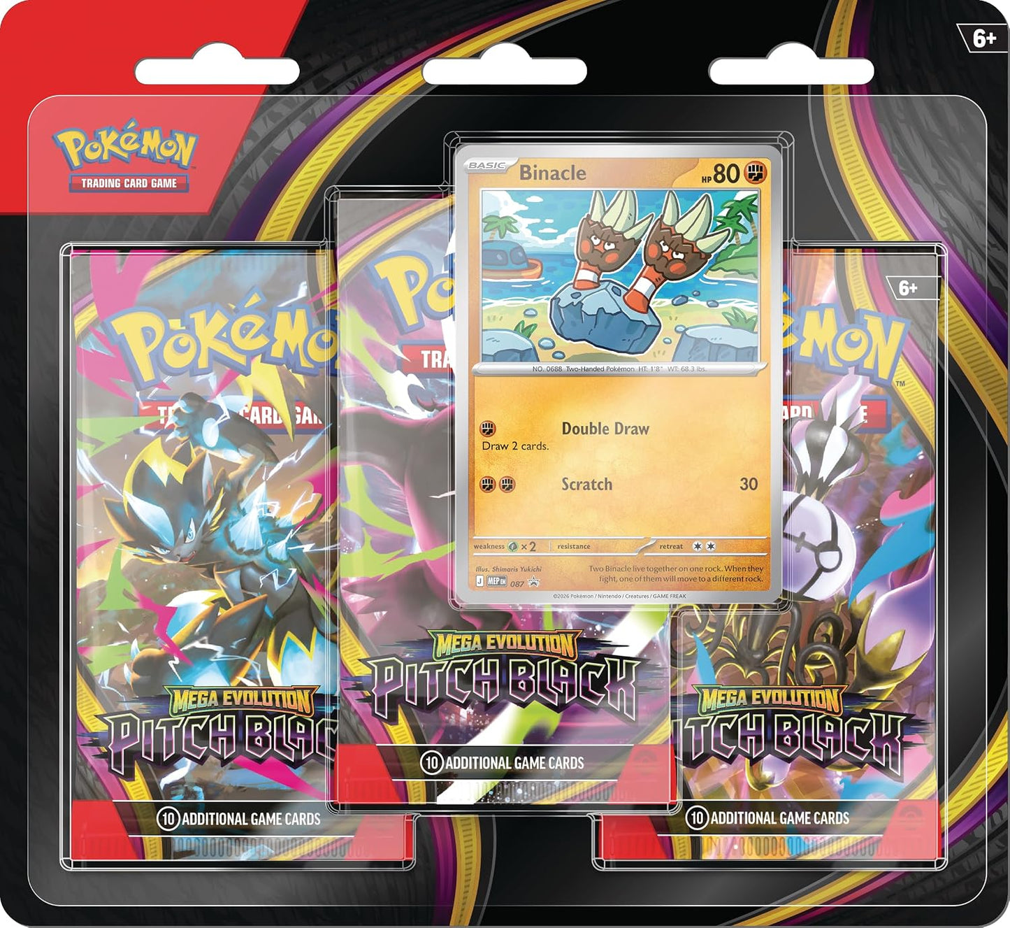 Pokemon TCG: Mega Evolution - Pitch Black 3 Booster Pack Blister