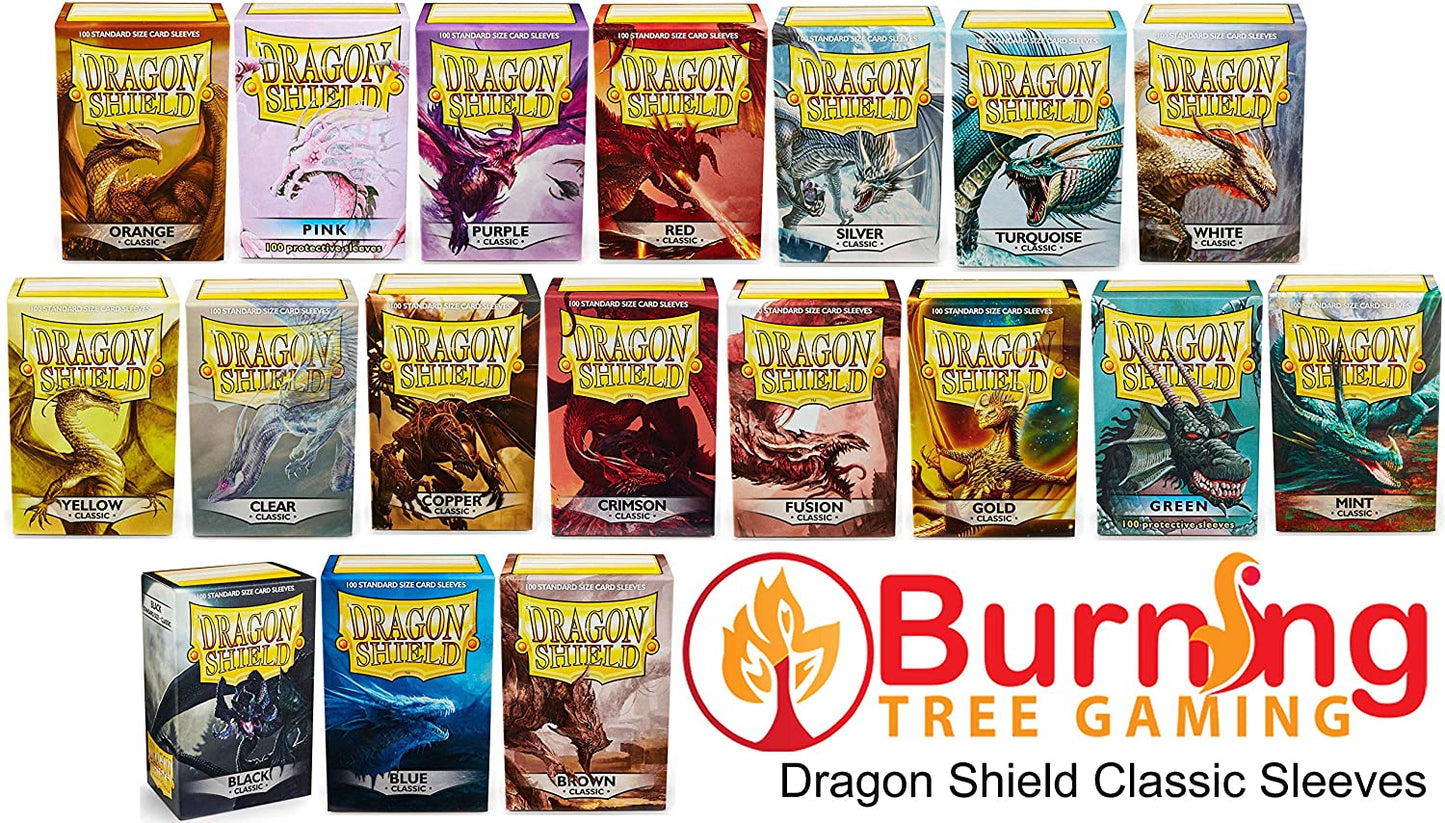 Dragon Shield 100ct Standard Card Sleeves Display Case (10 Packs) - Classic Black