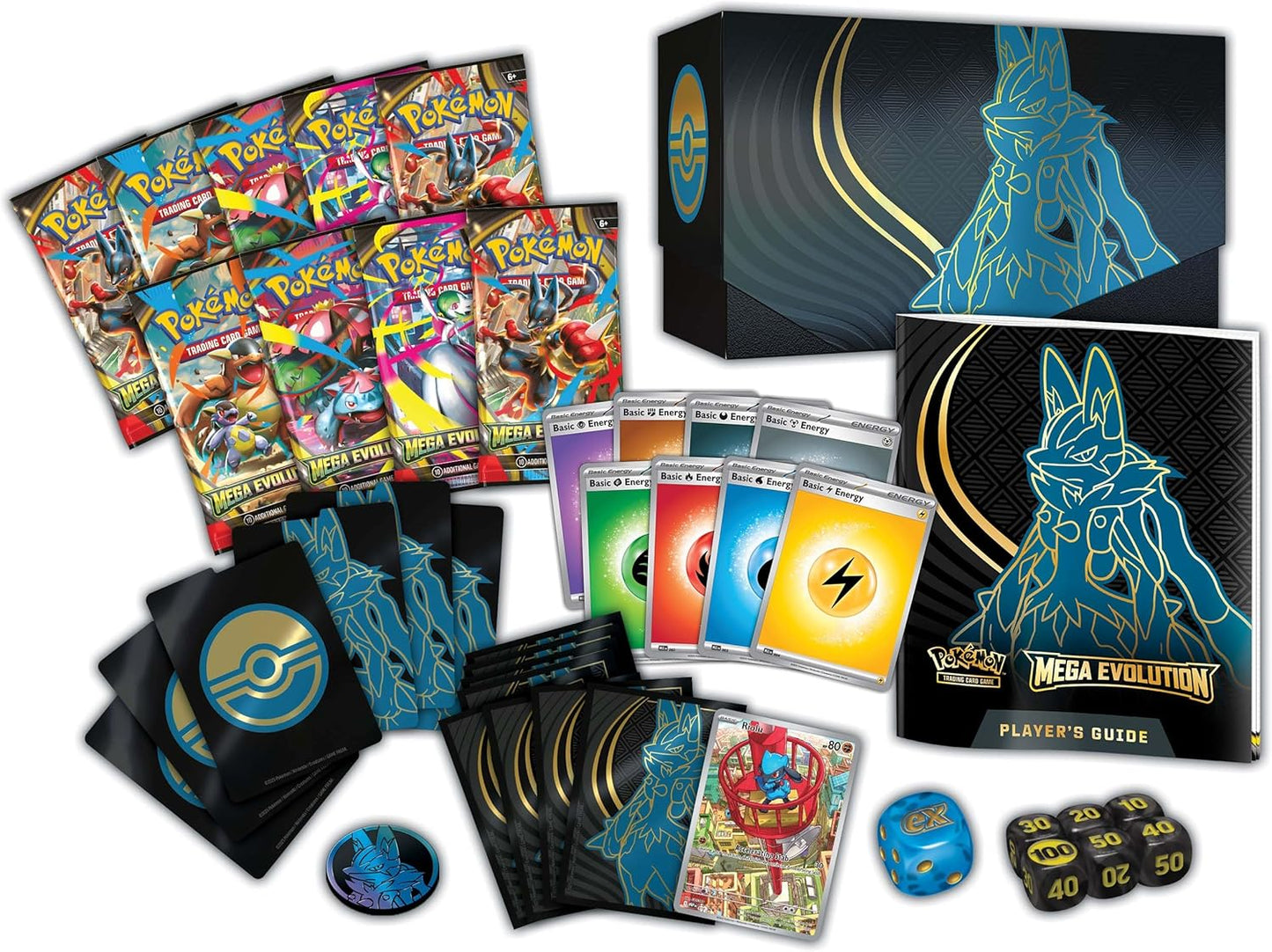 Pokemon TCG: Mega Evolution Elite Trainer Box - Mega Lucario (9 Packs, Promo Card) - Presale Ships 09/26/2025