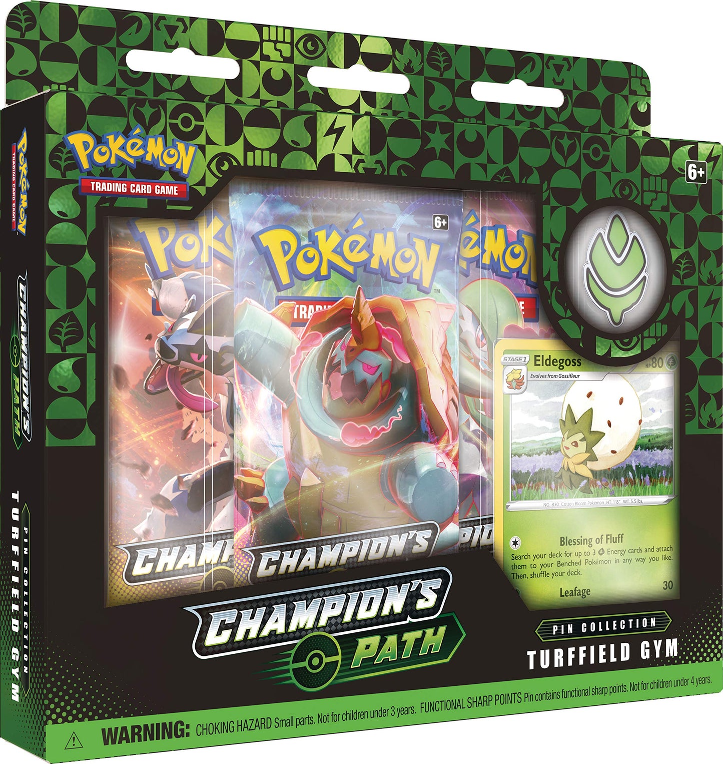 Pokemon TCG: Champion's Path Pin Collection (Turffield, Hulbury, and Motostoke), Multicolor (290-80484)