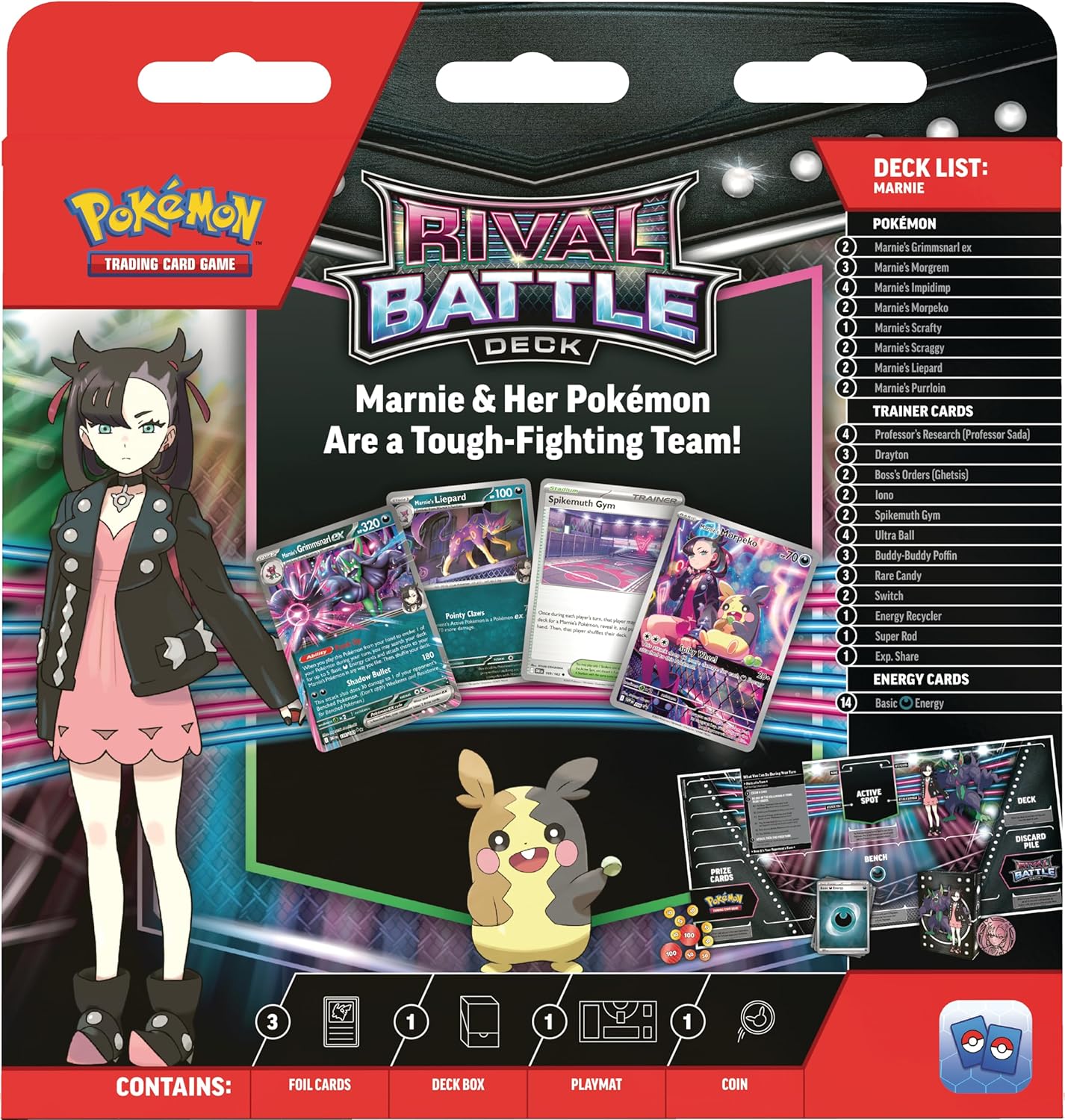 Pokemon TCG: Rival Battle Deck — Marnie (60 Cards) - Presale Ships 05/16/2025