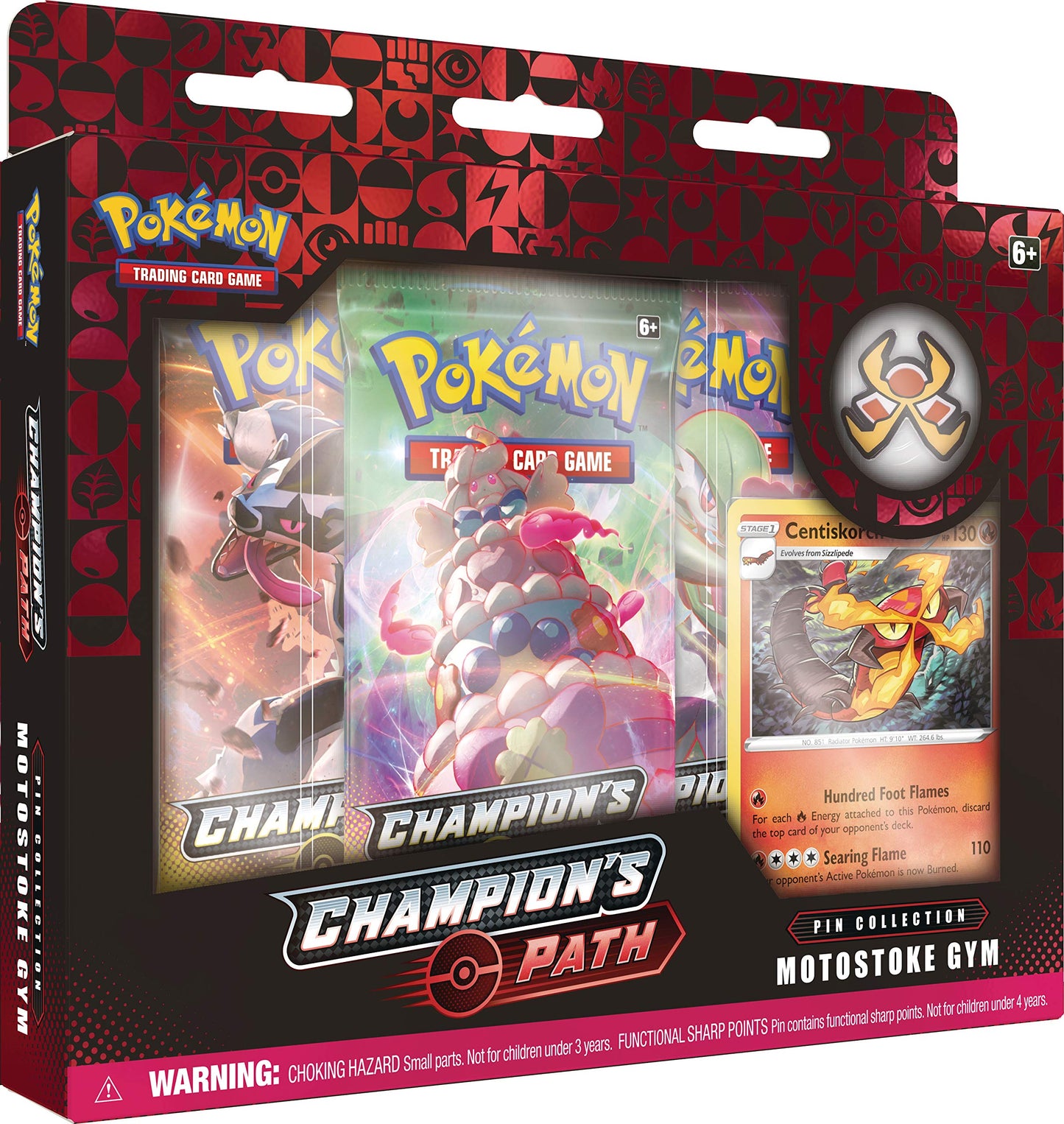 Pokemon TCG: Champion's Path Pin Collection (Turffield, Hulbury, and Motostoke), Multicolor (290-80484)