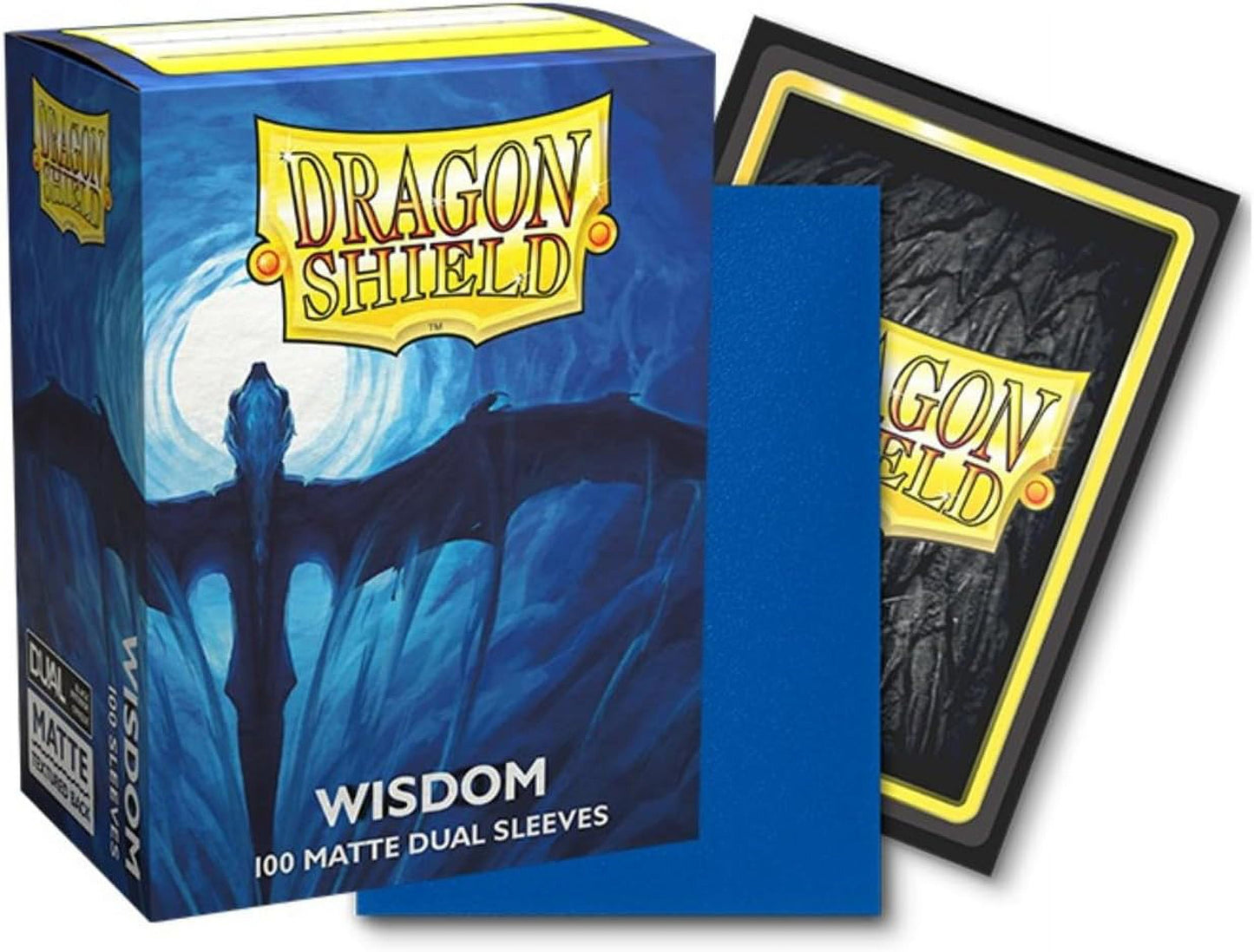 Dragon Shield Dual Matte Wisdom Dark Blue Standard Size 100 ct Card Sleeves Individual Pack