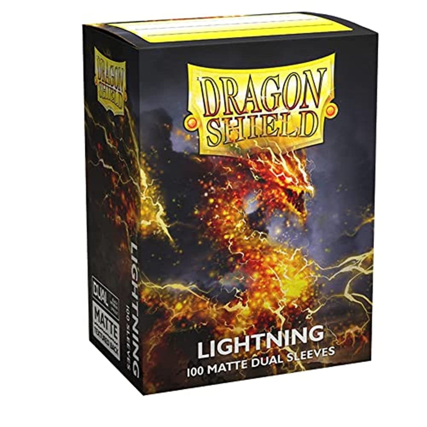 Dragon Shield Standard Size Card Sleeves Matte Dual Lightning 100CT MTG Card Sleeves are Smooth & Tough Compatible with Pokemon, Yu-Gi-Oh!, & Magic The Gathering Card Sleeves