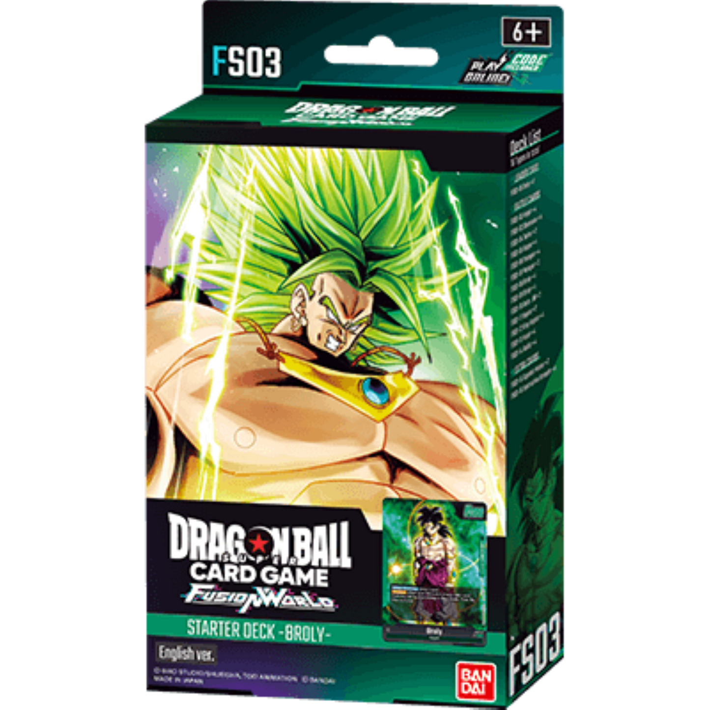 DRAGON BALL SUPER TCG: FUSION WORLD: BROLY STARTER DECK 03 (FS03)