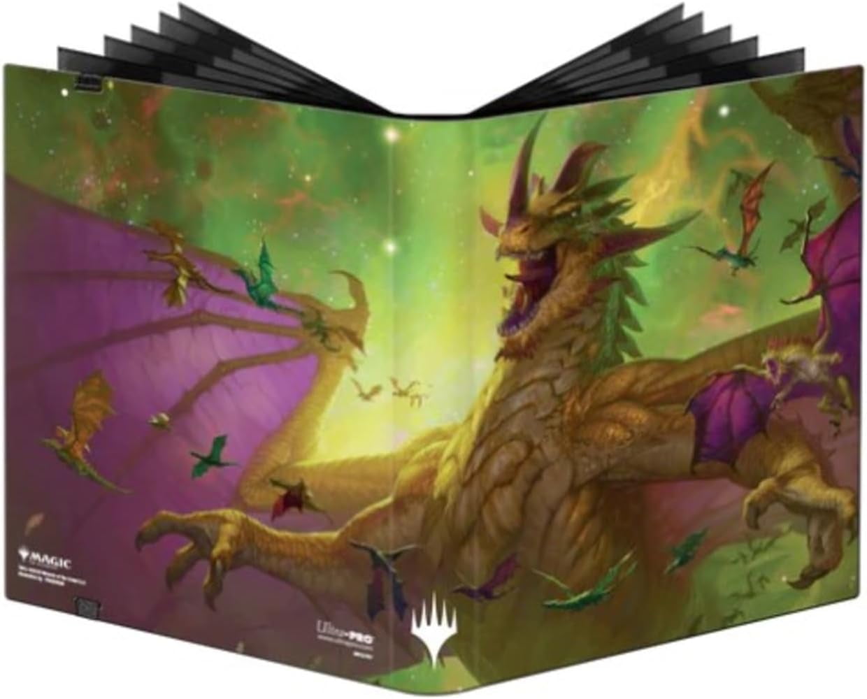 Ultra PRO - Magic: The Gathering Commander Masters 9-Pocket PRO-Binder Ft. The Ur-Dragon Art Cover - Holds 360 Standard Size Cards Safely & Securely, Protect Trading Cards, Gaming Cards