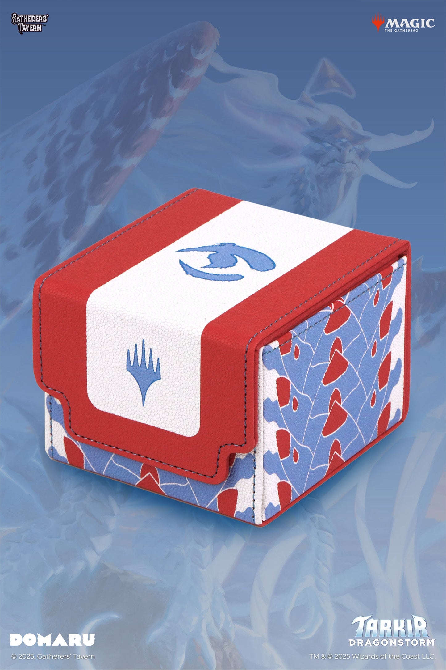 Gatherers Tavern Magic the Gathering Tarkir Dragonstorm Domaru Deck Box - Shiko (Jeskai)