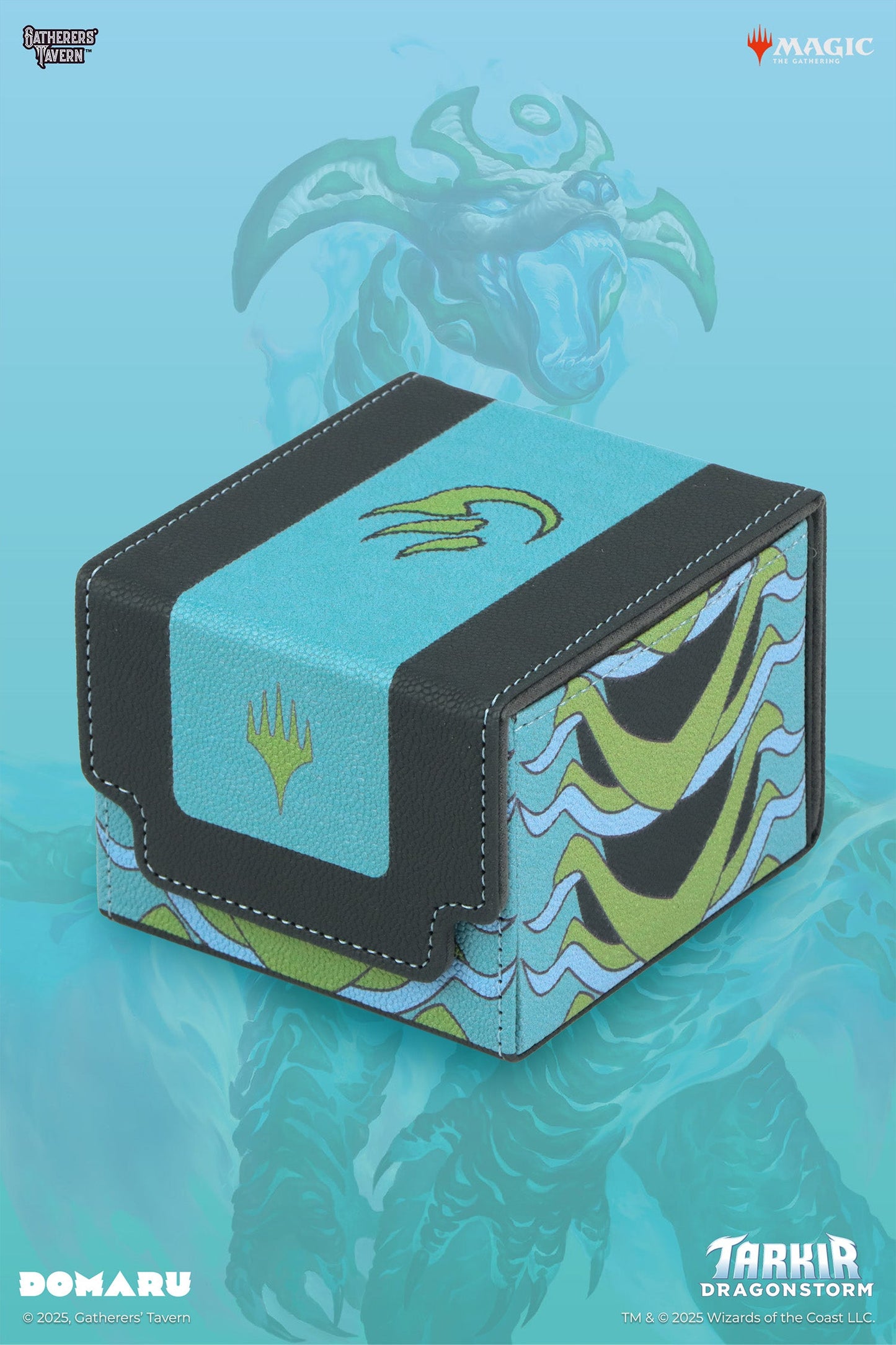 Gatherers Tavern Magic the Gathering Tarkir Dragonstorm Domaru Deck Box - Ureni (Temur)