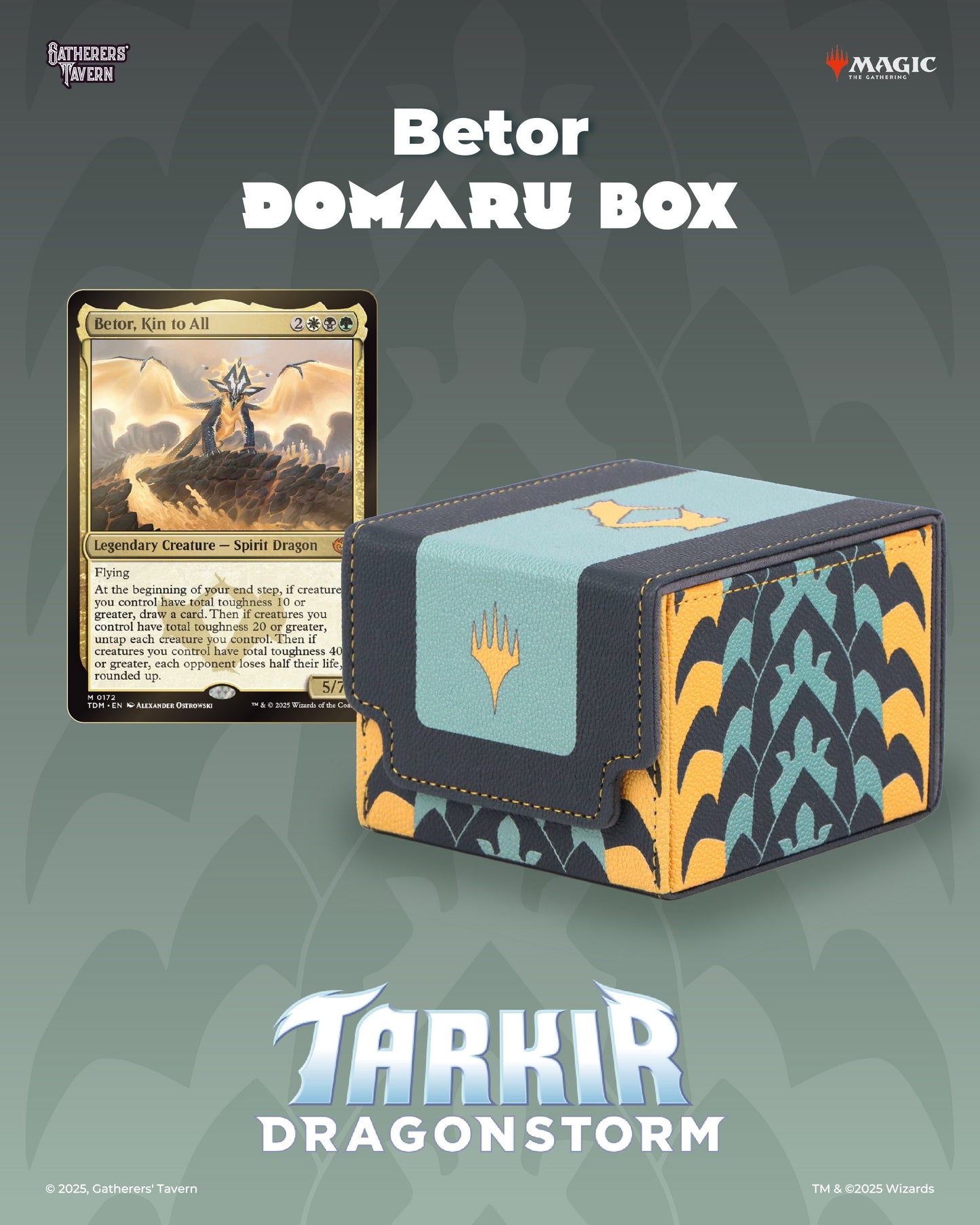 Gatherers Tavern Magic the Gathering Tarkir Dragonstorm Domaru Deck Box - Betor (Abzan)