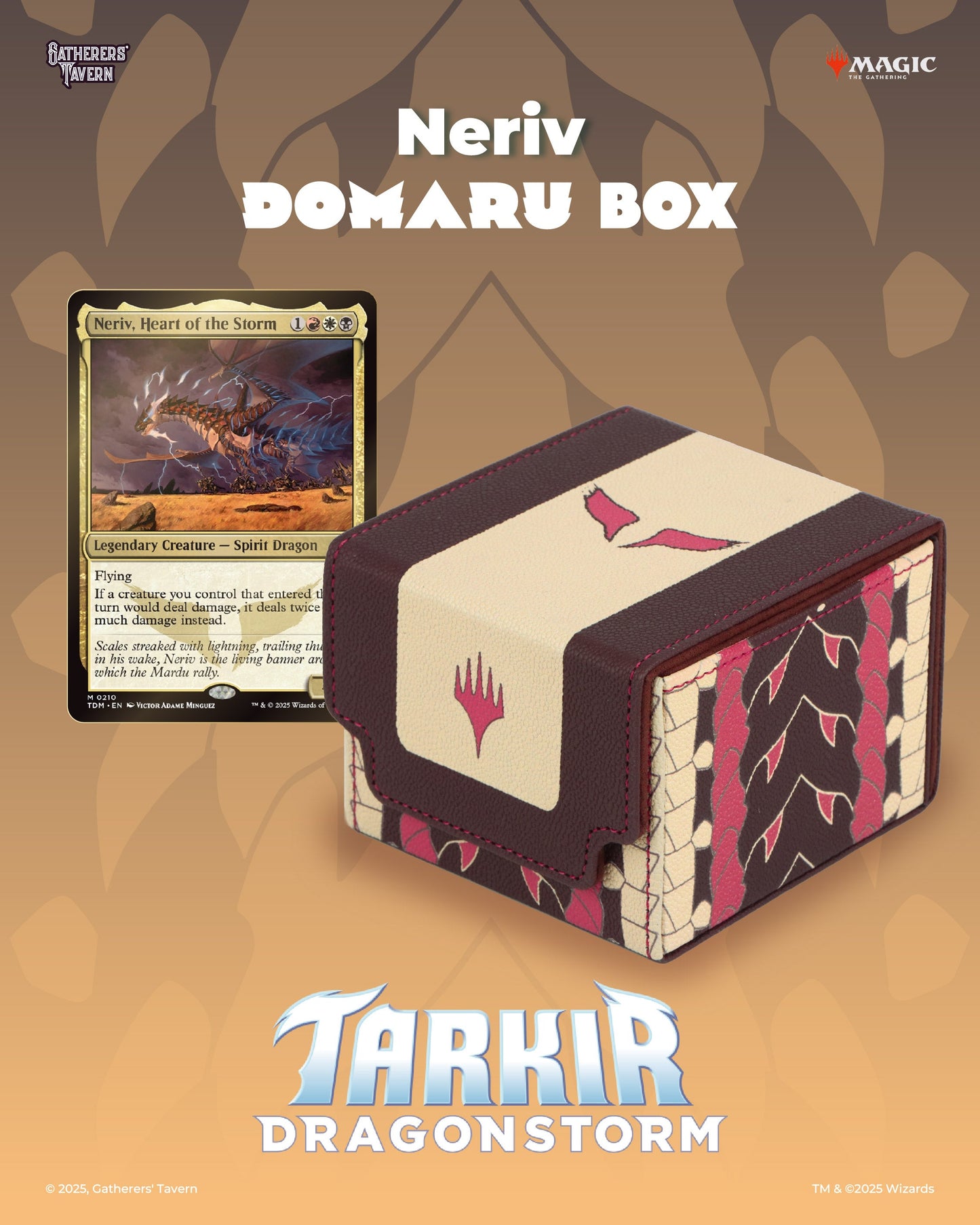 Gatherers Tavern Magic the Gathering Tarkir Dragonstorm Domaru Deck Box - Neriv (Mardu)
