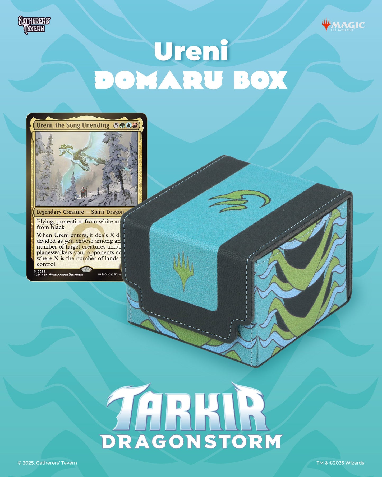 Gatherers Tavern Magic the Gathering Tarkir Dragonstorm Domaru Deck Box - Ureni (Temur)