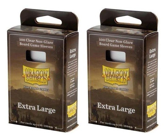 2 Packs Dragon Shield Board Game Sleeves 100 ct Extra Large Size Card Sleeves Value Bundle!