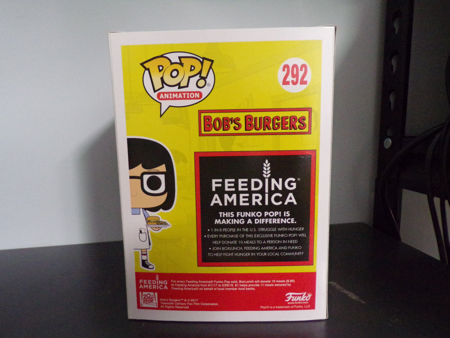 Funko Pop! Bob's Burgers - Tina Belcher Box Lunch Exclusive #292 SLIGHT DAMAGE