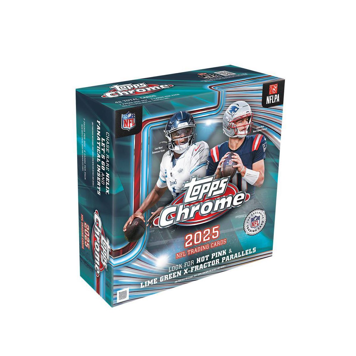2025 Topps NFL Chrome Football Trading Card Mega Box
