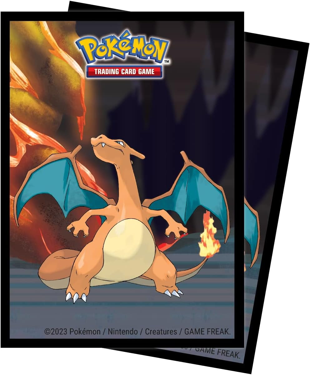 Ultra PRO - Gallery Series: Scorching Summit 65ct Card Deck Protector Sleeves for Pokémon, Ultra Clear Card Sleeves with ChromaFusion Tech, ft. Charizard, Salazzle, Torkoal, & Alolan Marowak