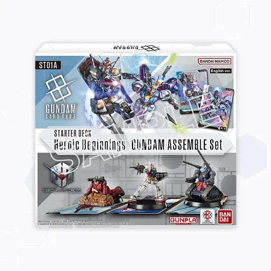 Gundam Card Game Assemble Starter Set - Heroic Beginnings (ST01A) - 50 Cards, 3 Gundam Minis